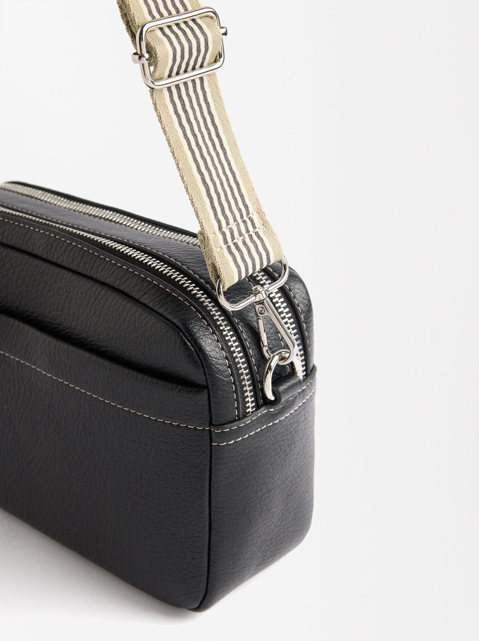 Striped shoulder strap image number 1.0