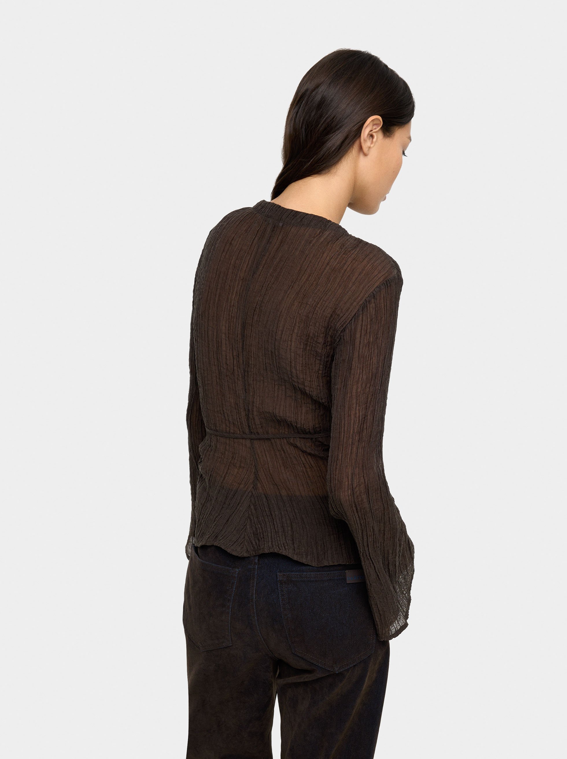 Wrinkled effect blouse image number 2.0