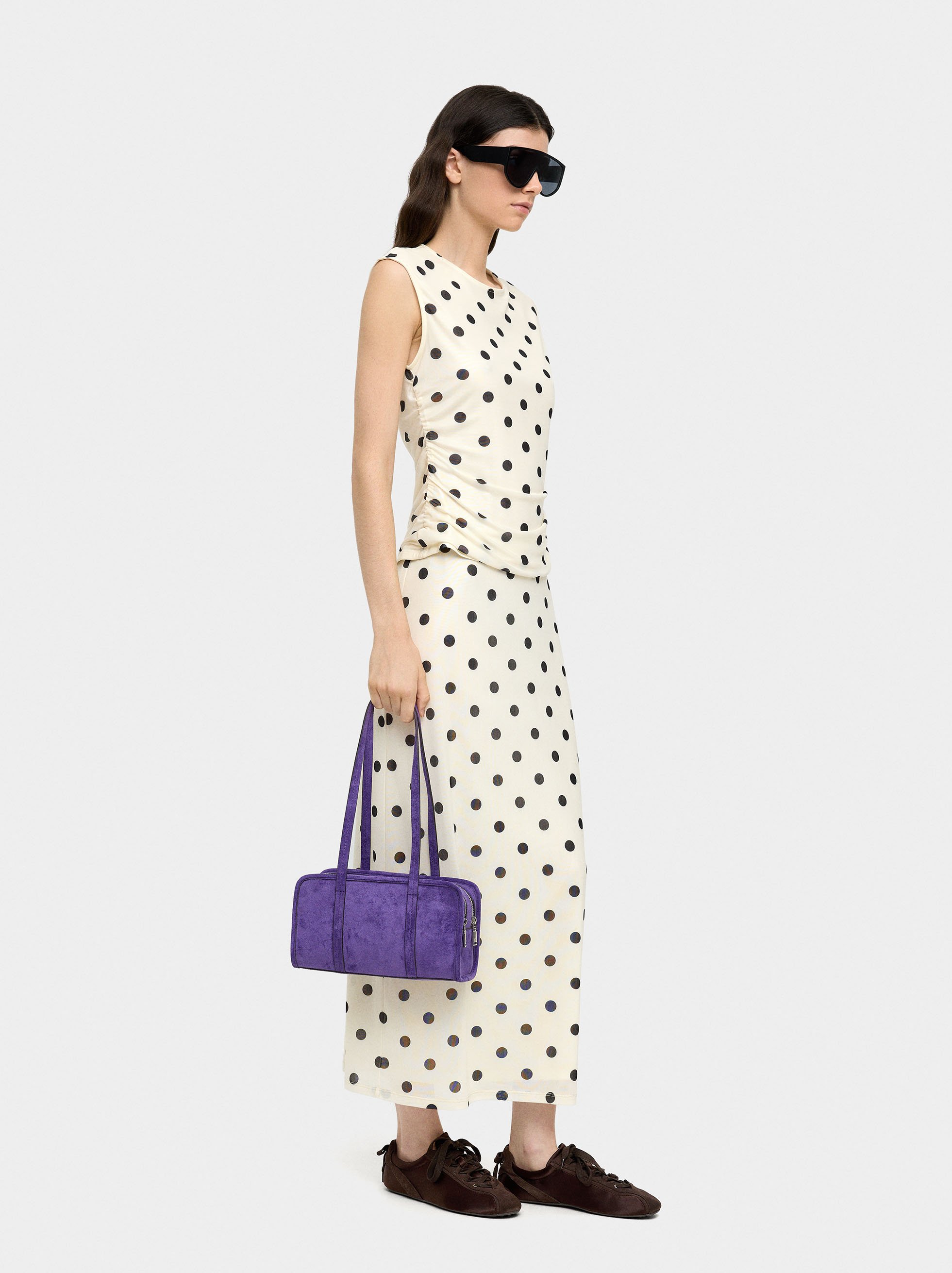 Long skirt with polka dots image number 0.0