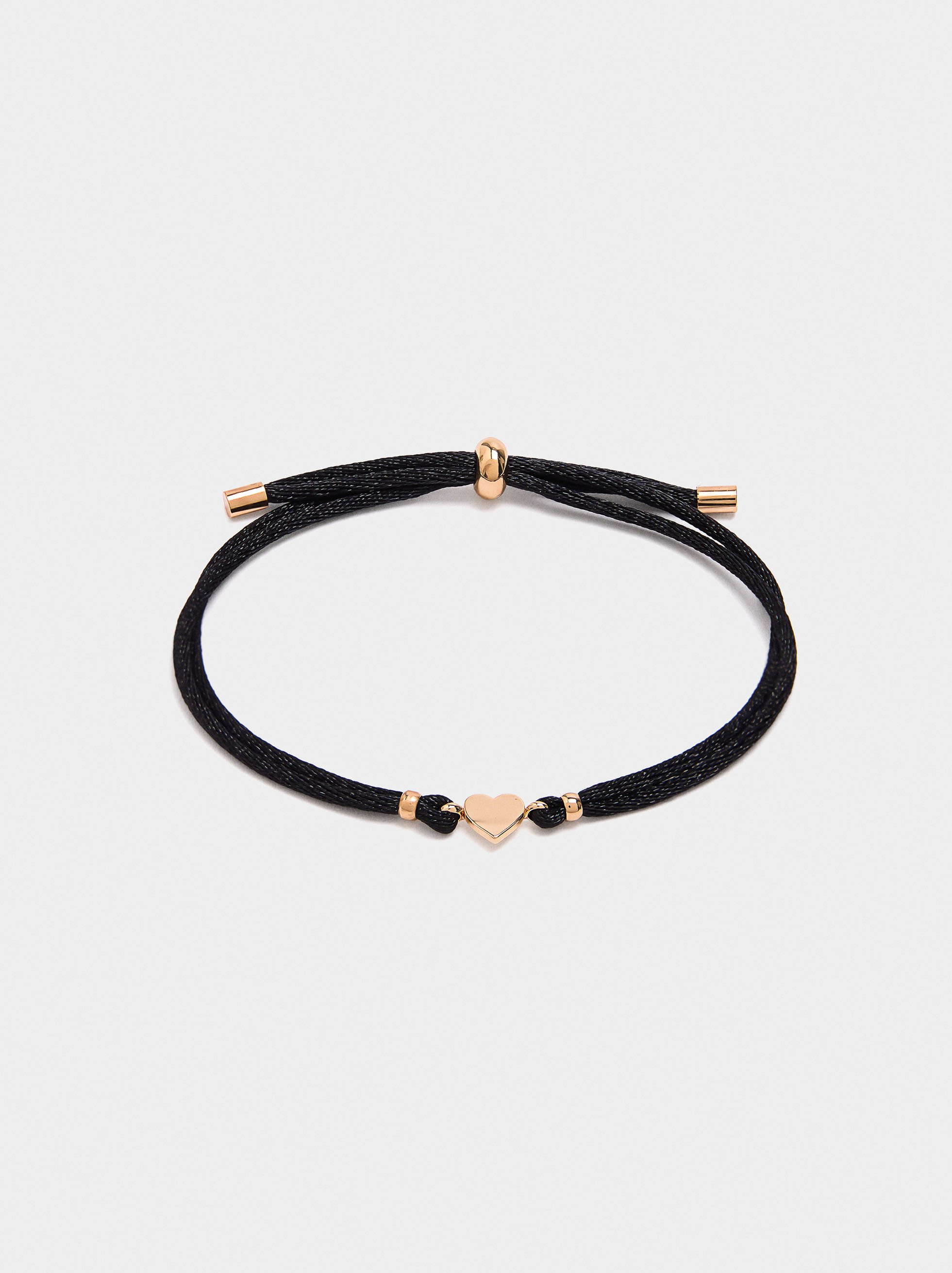 Adjustable bracelet with heart charm image number 0.0