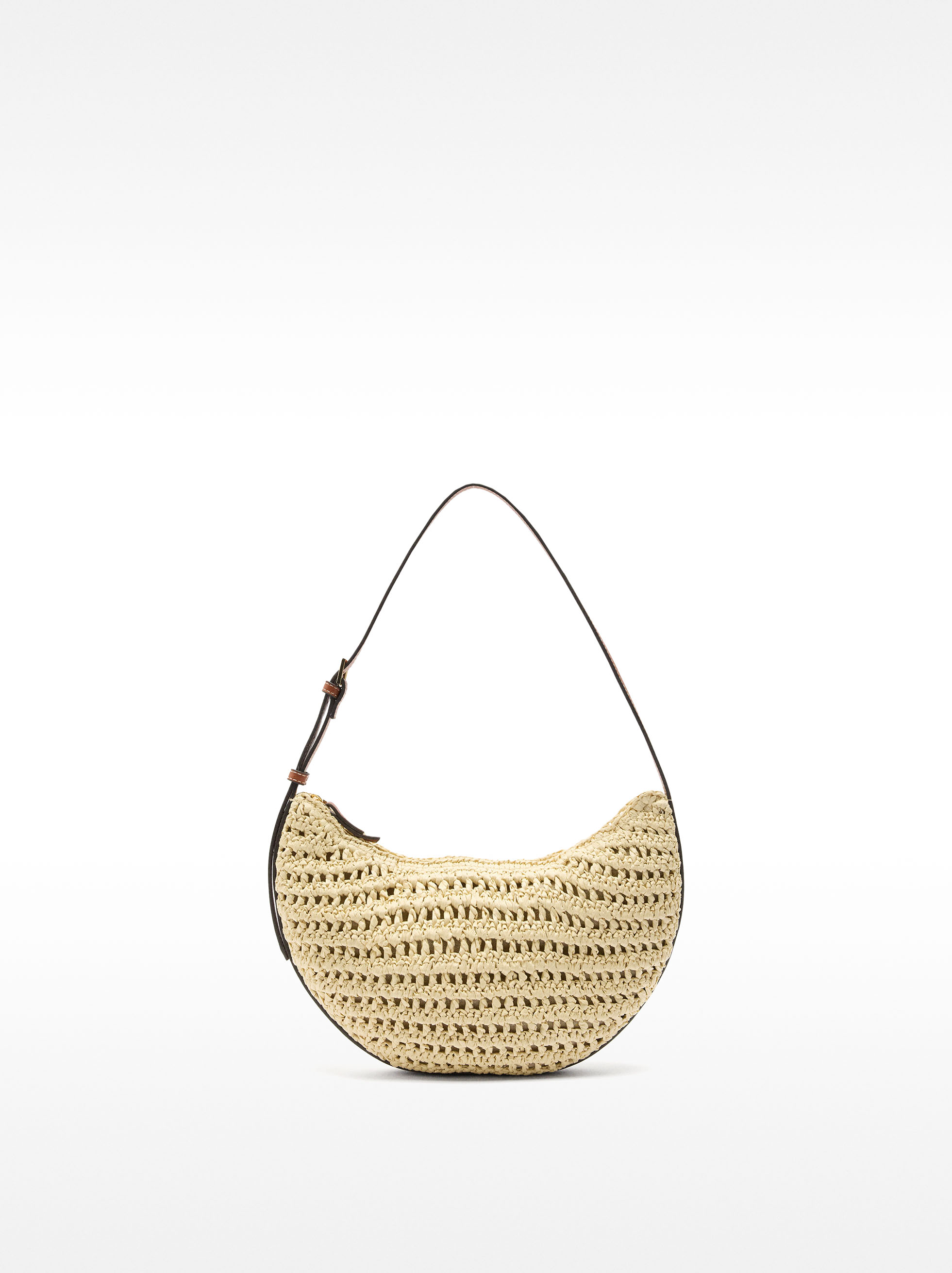 Bolso de hombro hobo efecto rafia image number 0.0