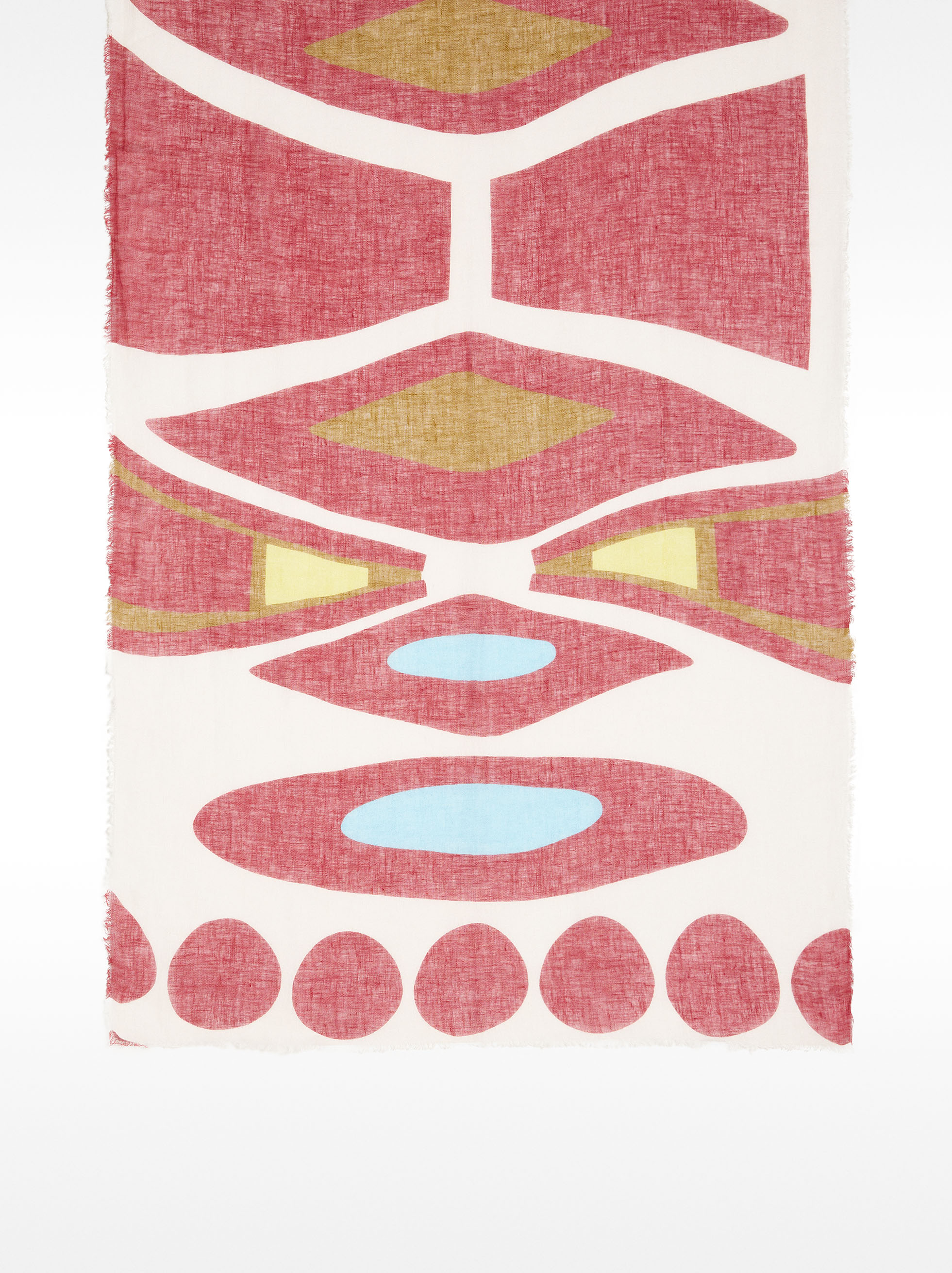 Printed scarf 100% linen image number 2.0