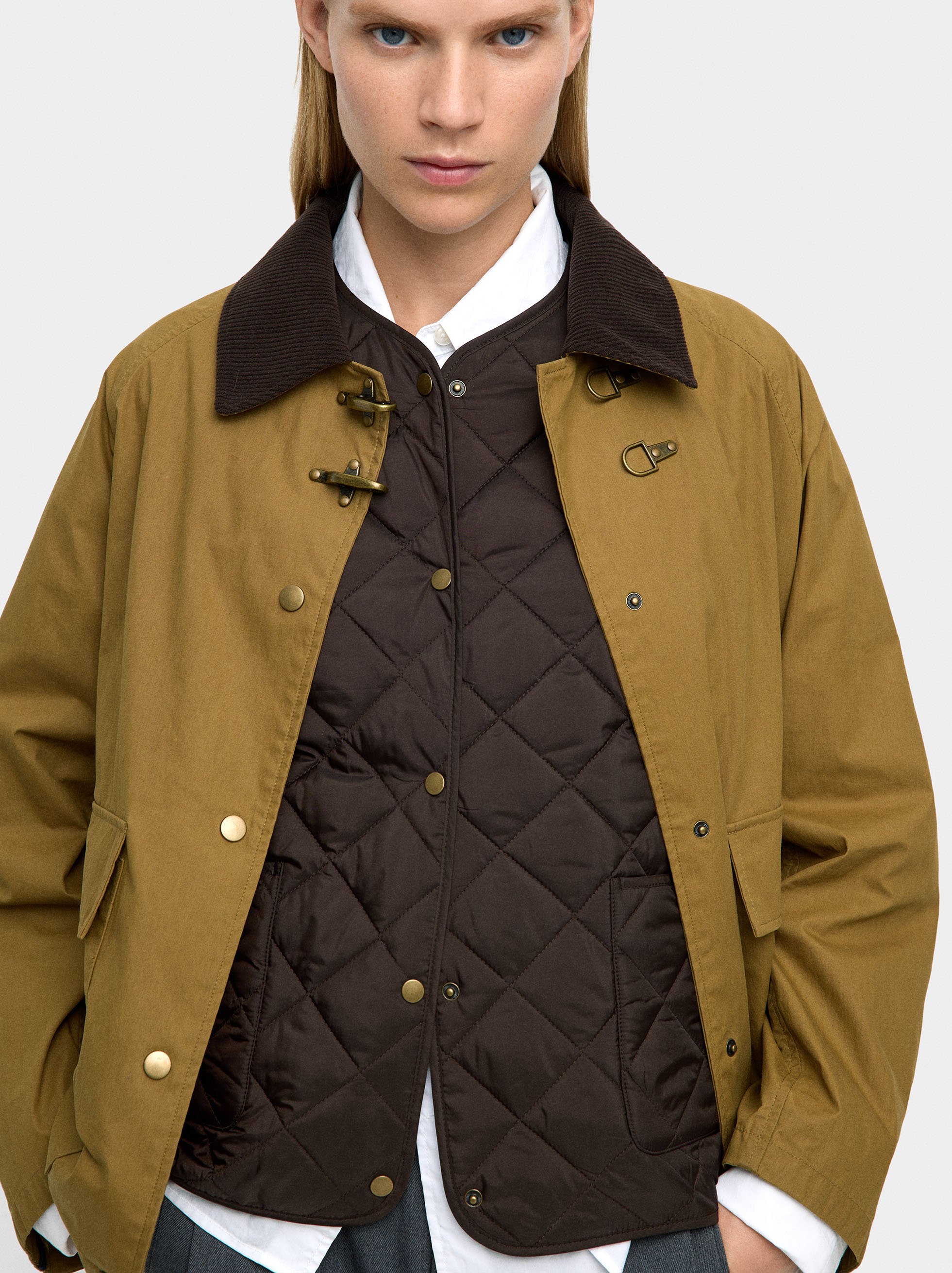 Cotton jacket with vest image number 1.0