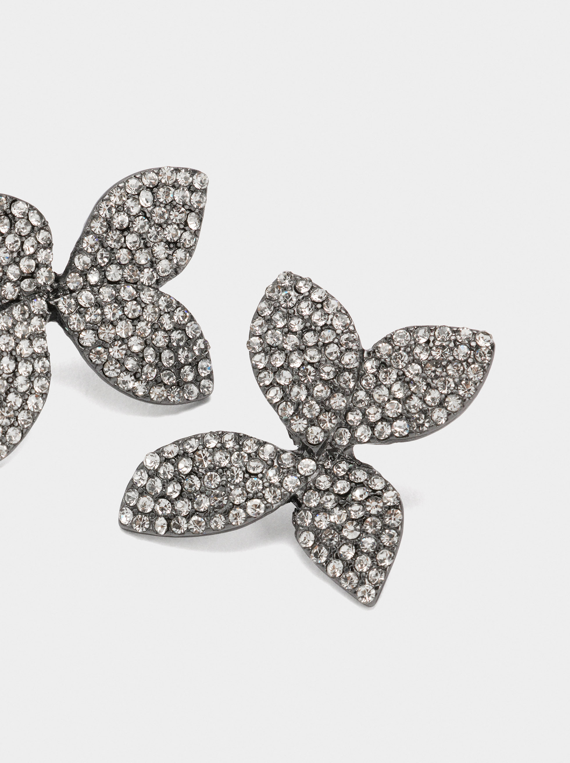 Maxi flower earrings with crystals image number 2.0