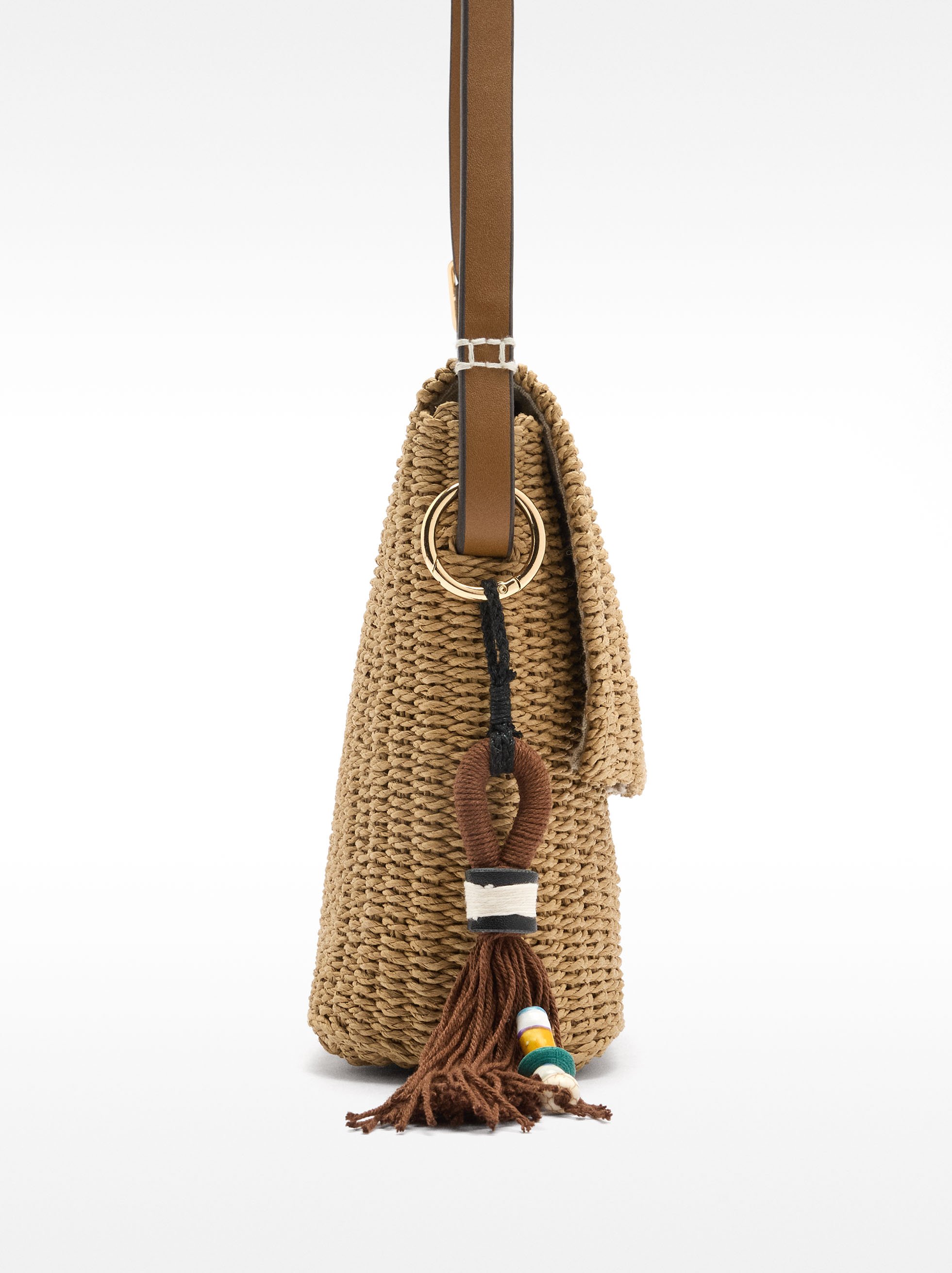 Crossbody bag with straw effect image number 3.0