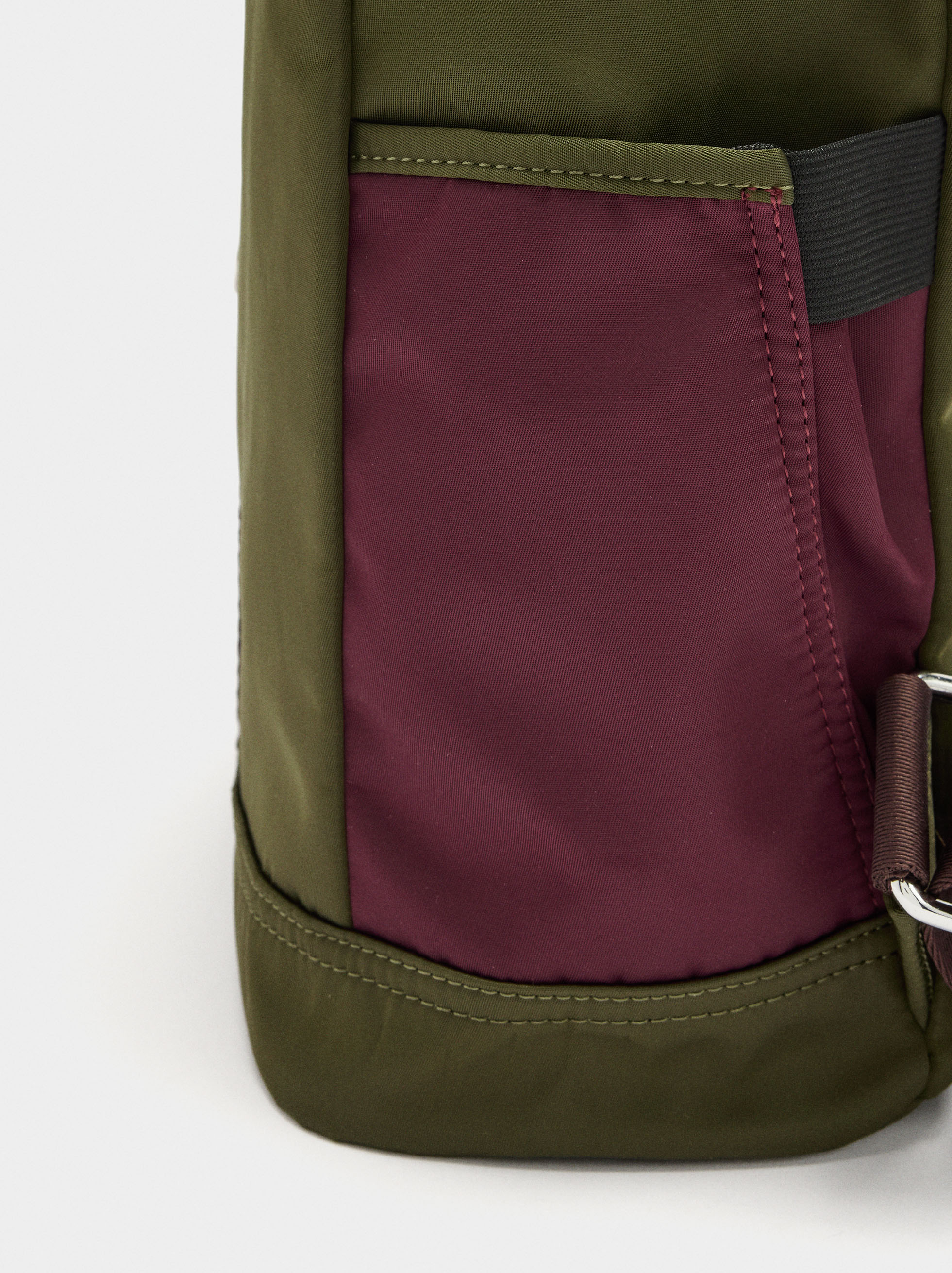 Nylon colour block backpack image number 1.0
