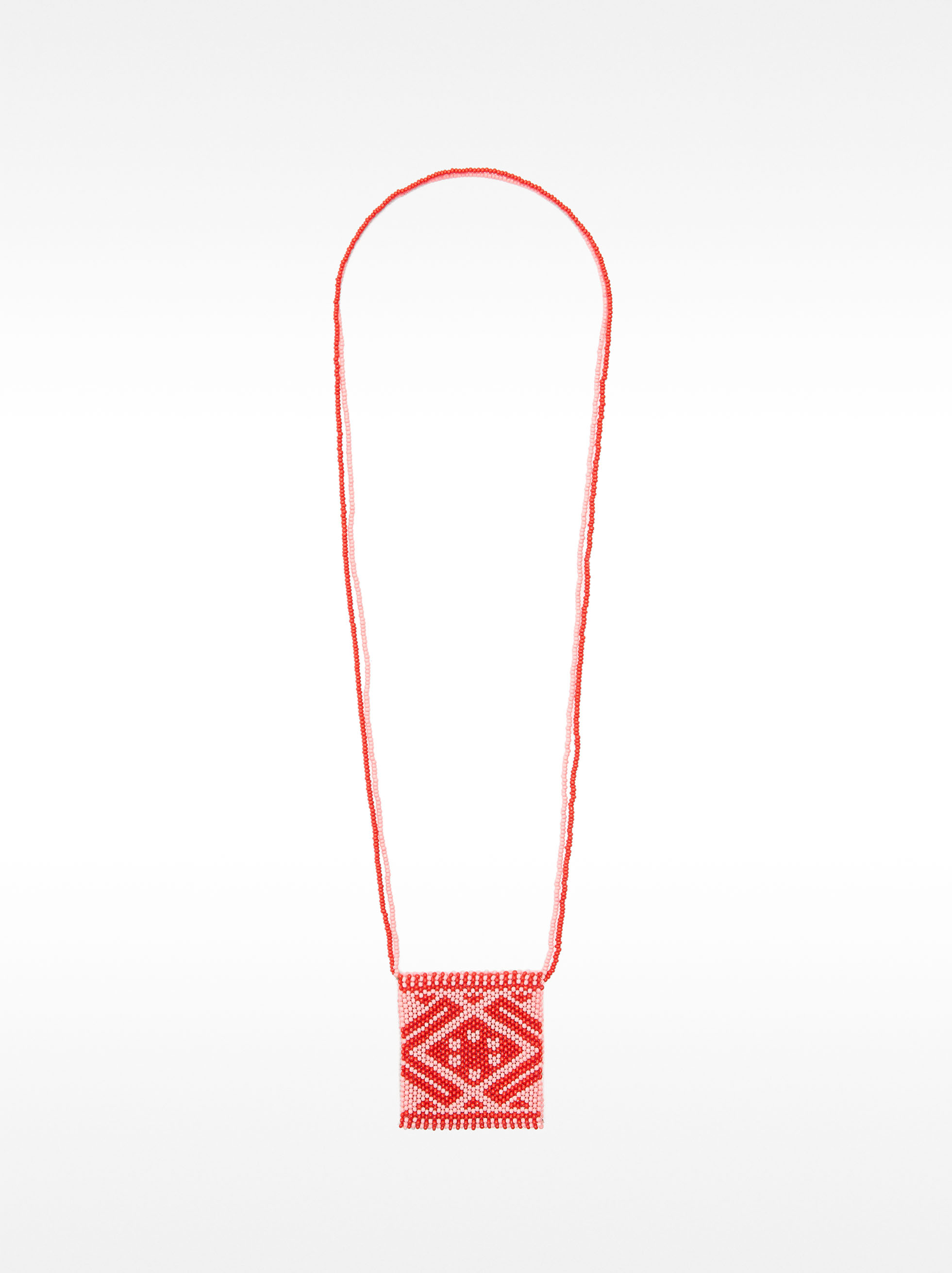Collar largo con abalorios y bolsillo image number 0.0