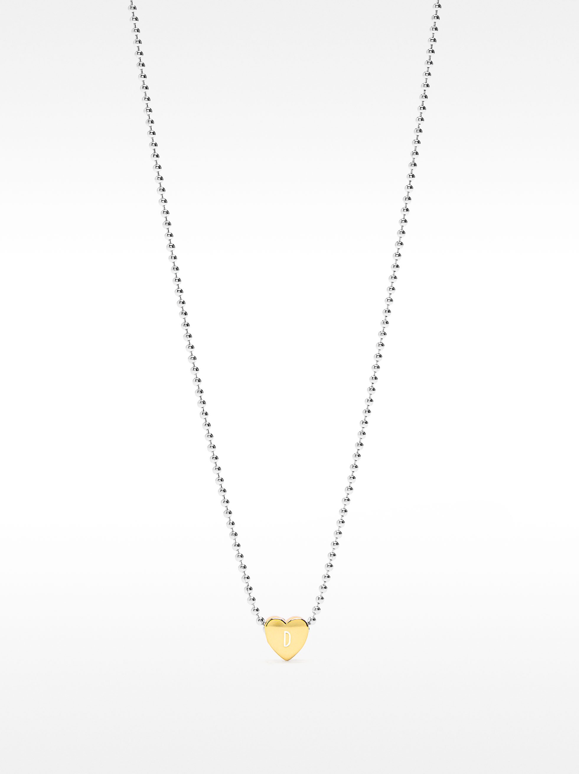 Short necklace with heart pendant – 925 sterling silver image number 0.0
