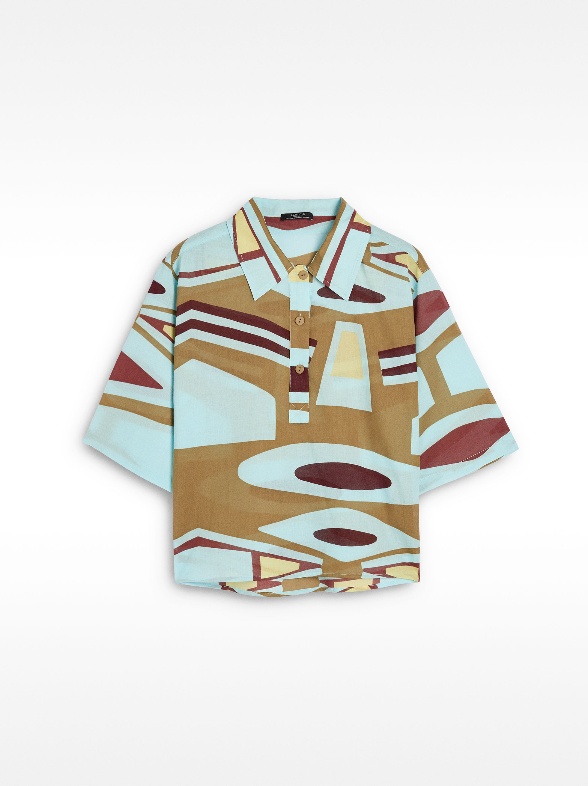 100% cotton printed shirt image number 4.0