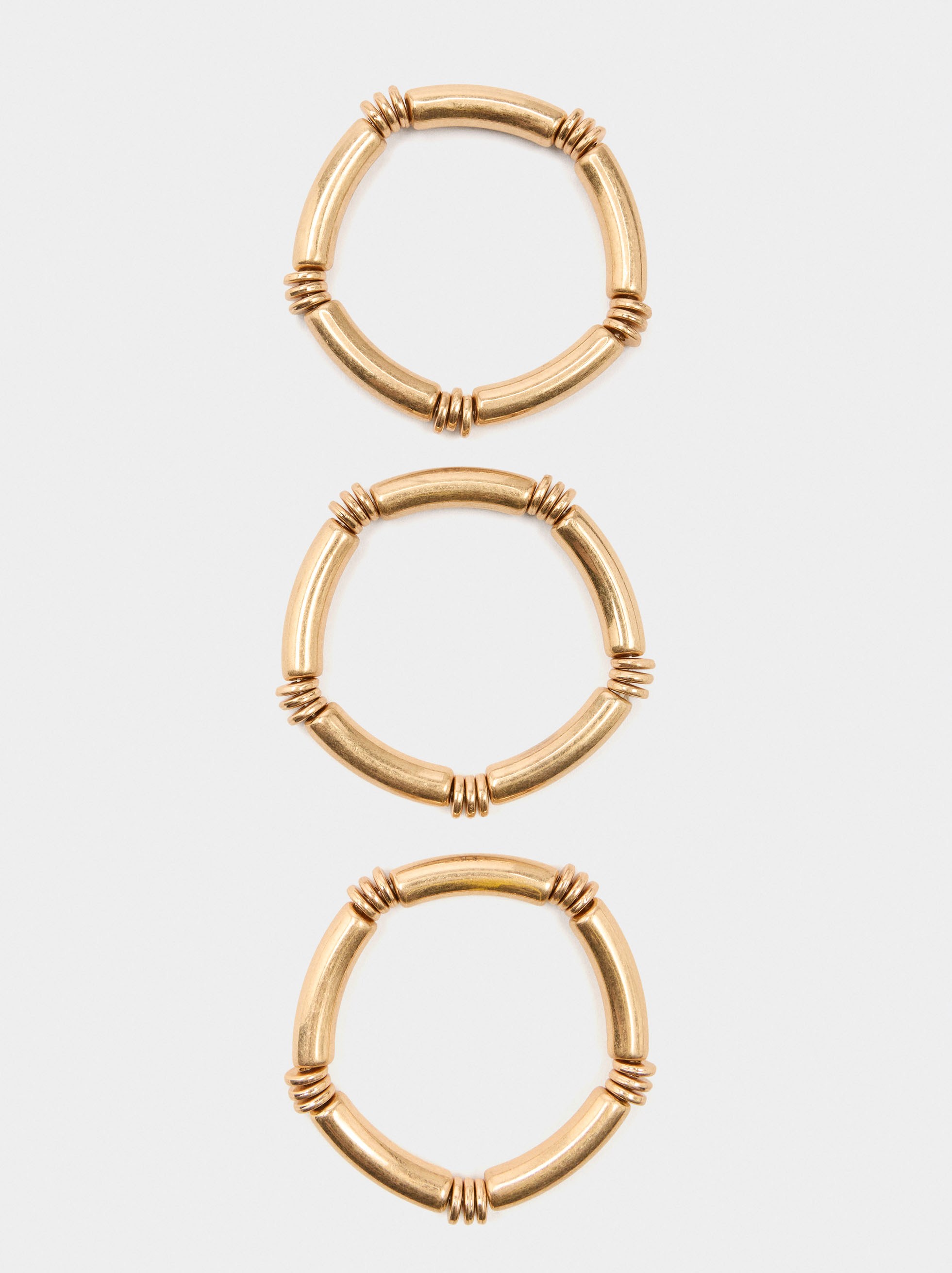 Set of segmented elastic bracelets image number 3.0