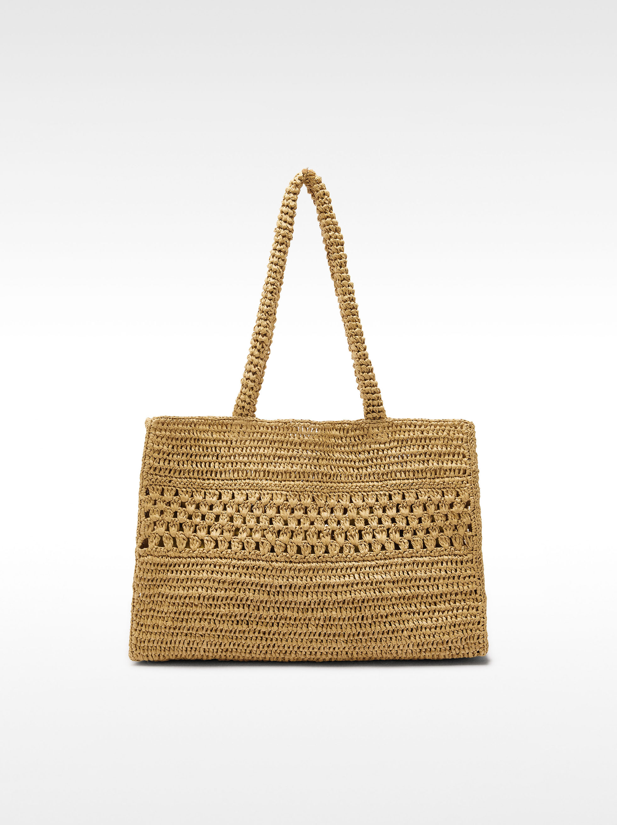 Bolso shopper efecto rafia con detalle trenzado image number 6.0