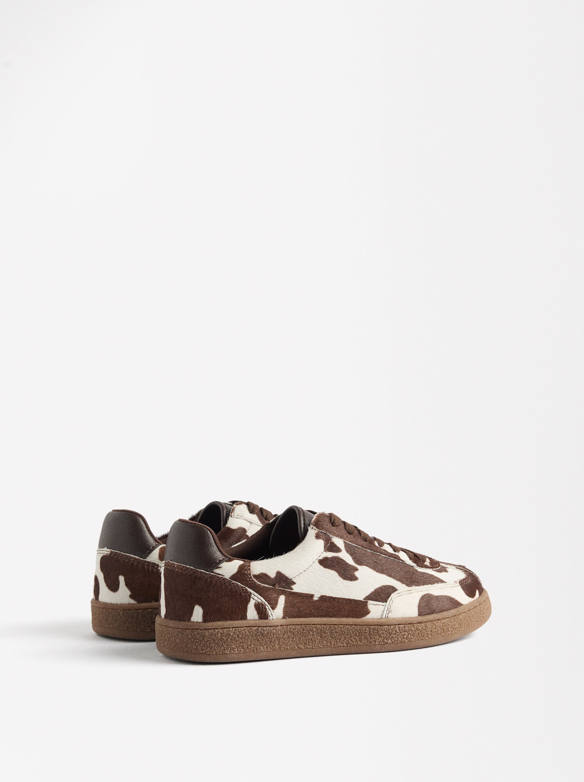 Animal print leather sneakers image number 4.0