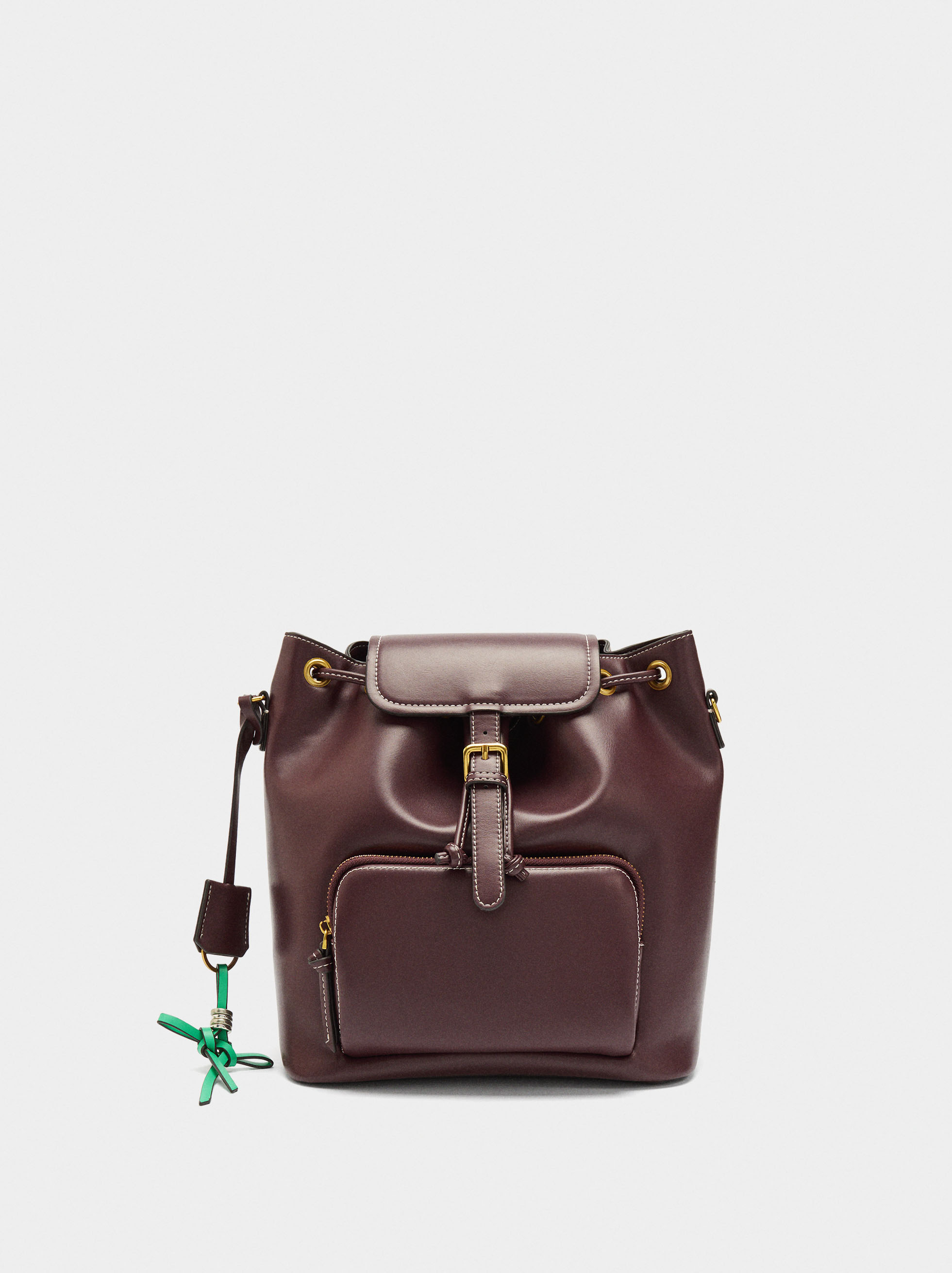 Backpack with crossbody bag strap image number 0.0