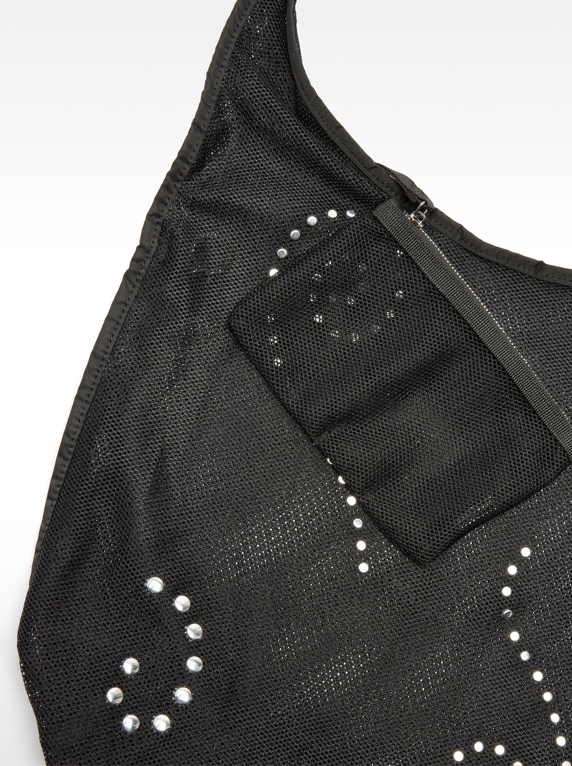 Mesh shoulder bag with applications image number 5.0