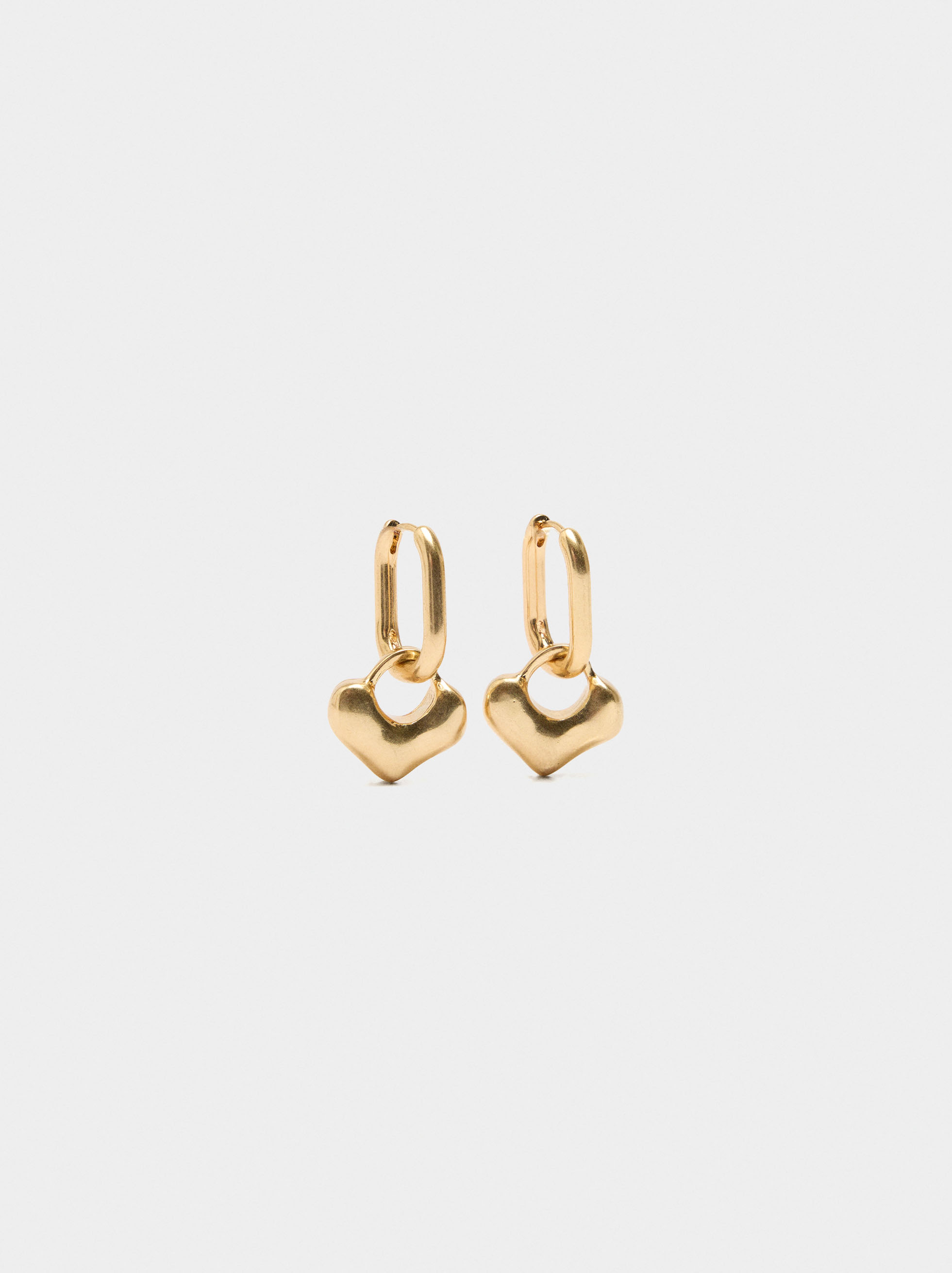 Hoop earrings with heart image number 0.0