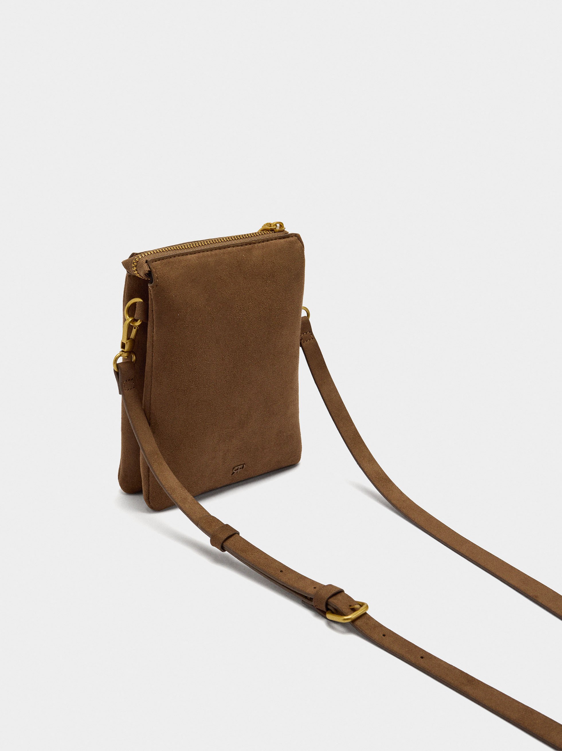 Crossbody bag with texture and studs image number 2.0