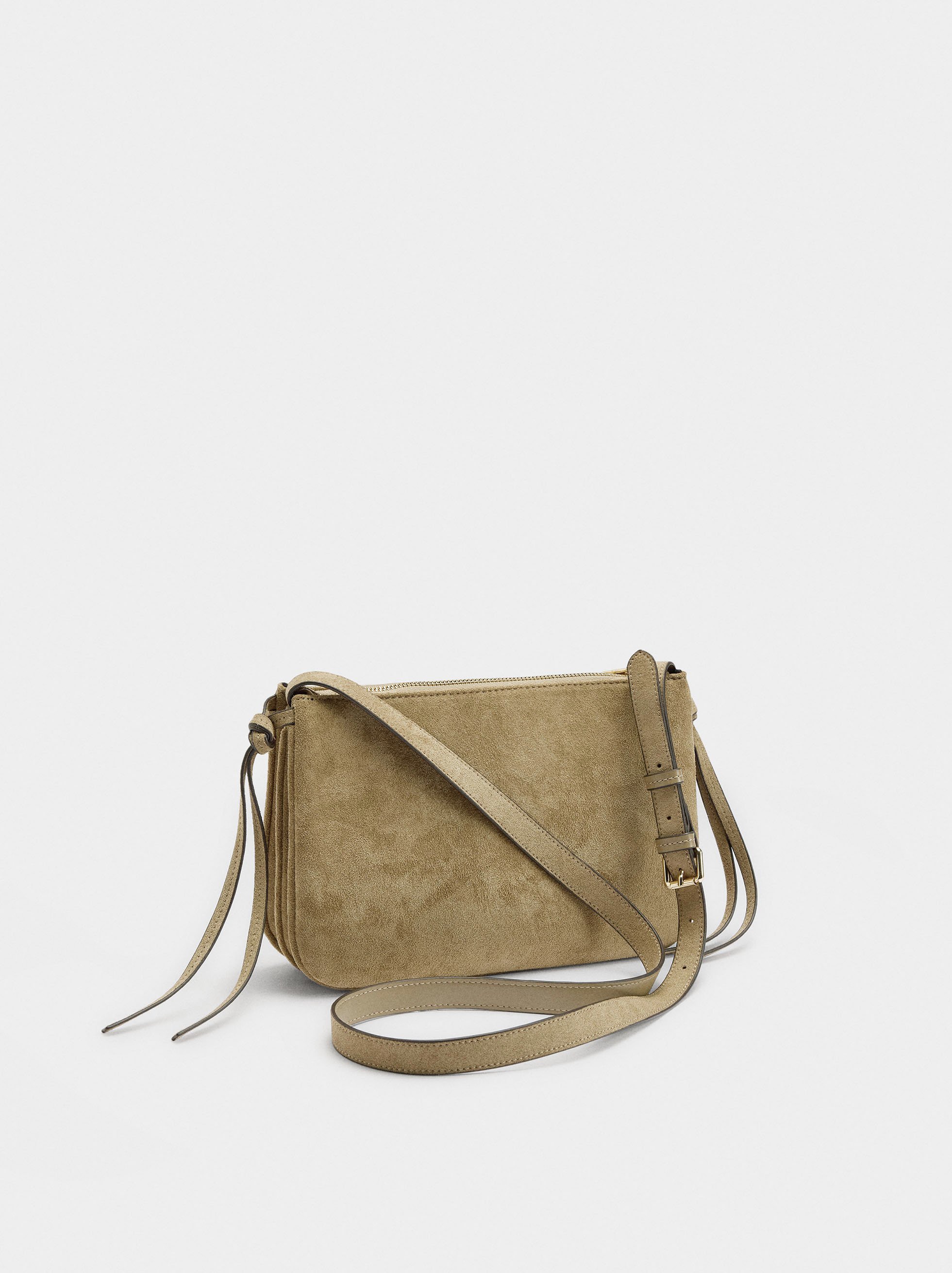 Crossbody bag suede effect image number 2.0