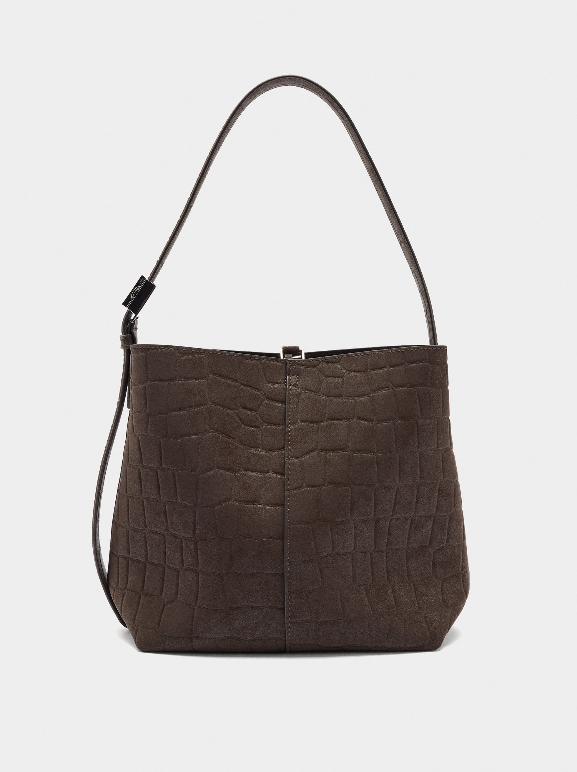 Shoulder bag with animal embossing image number 0.0
