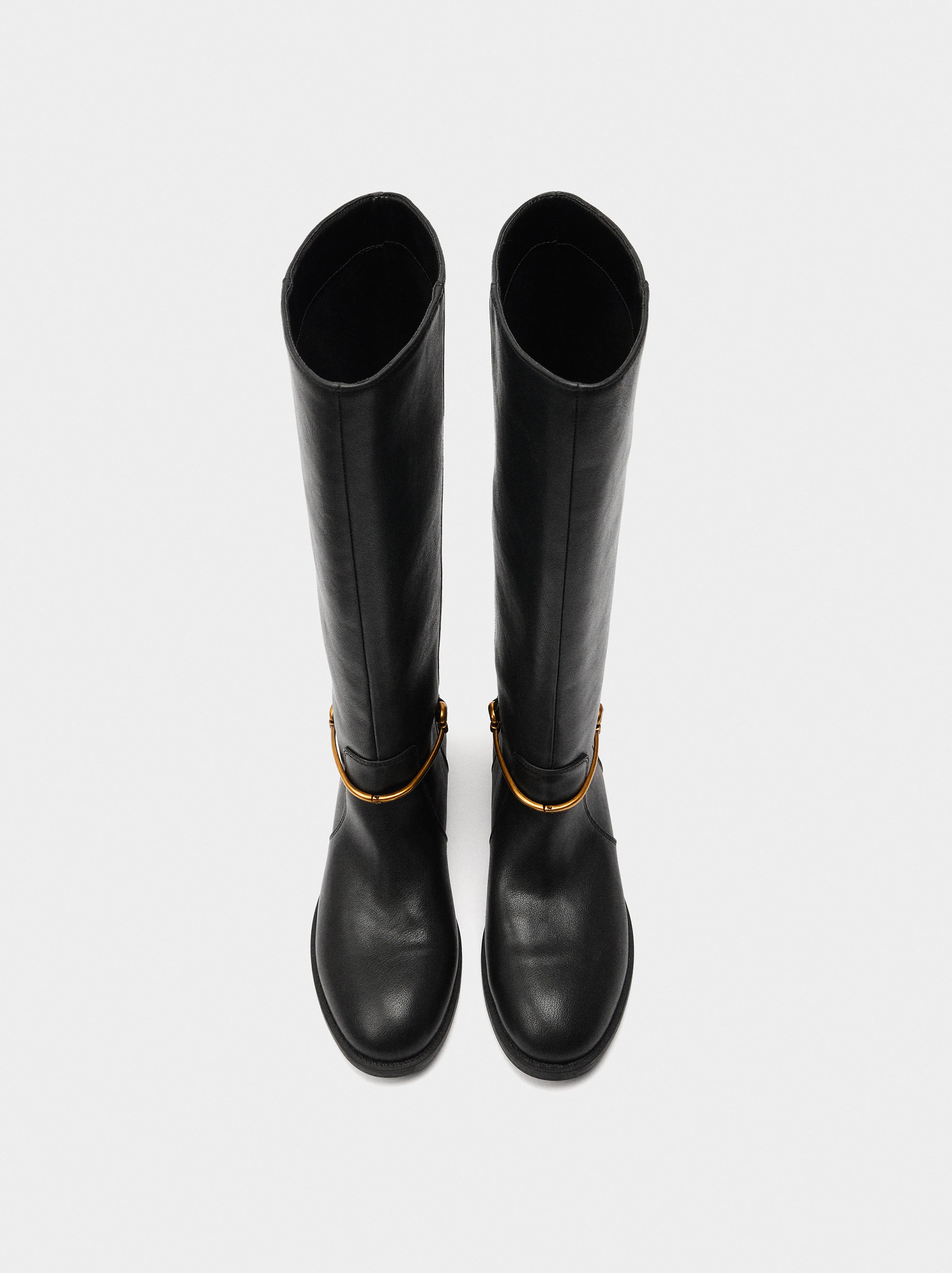 High boots with metallic detail image number 0.0