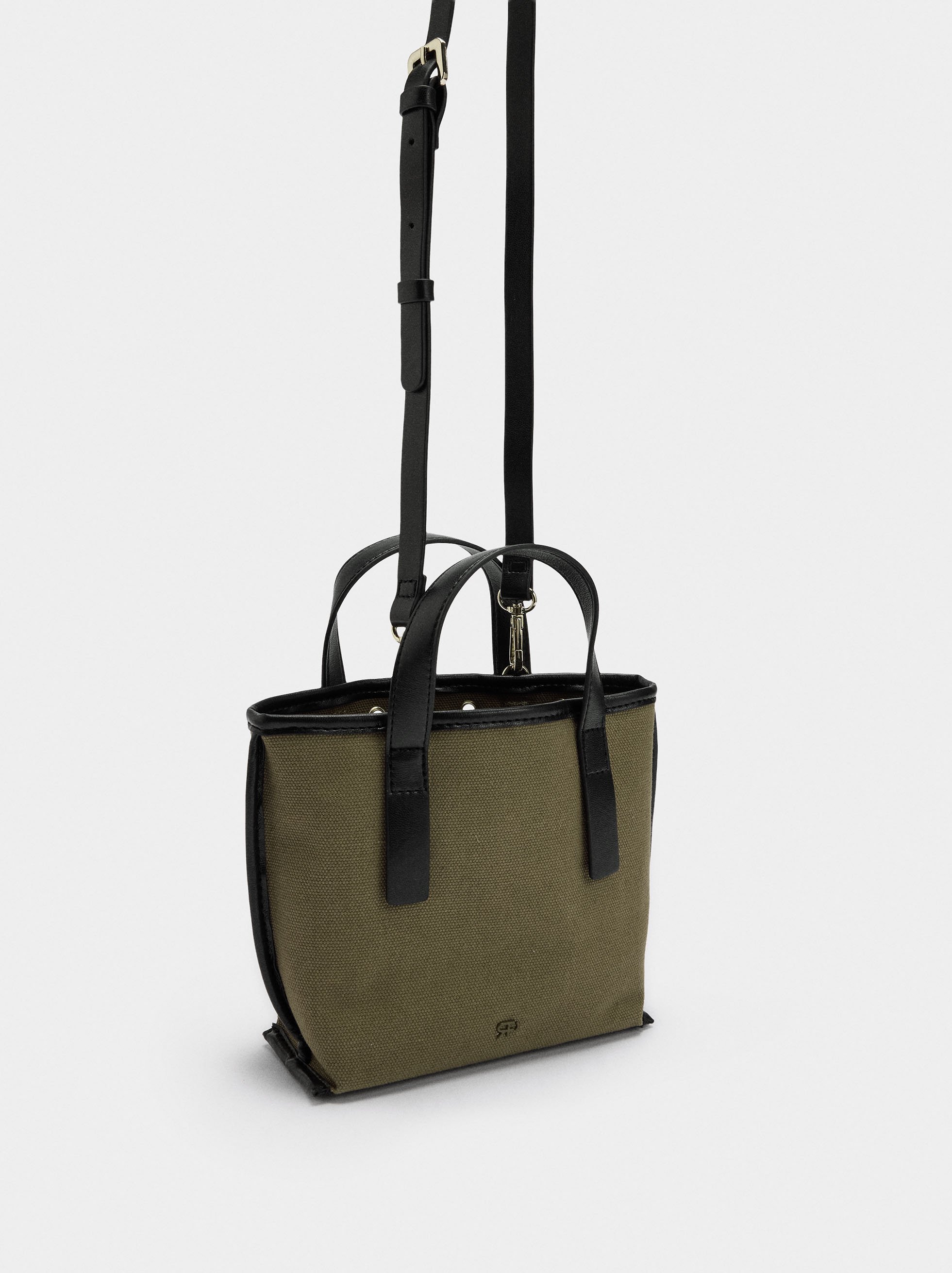 Tote bag with studs and inner pouch image number 4.0