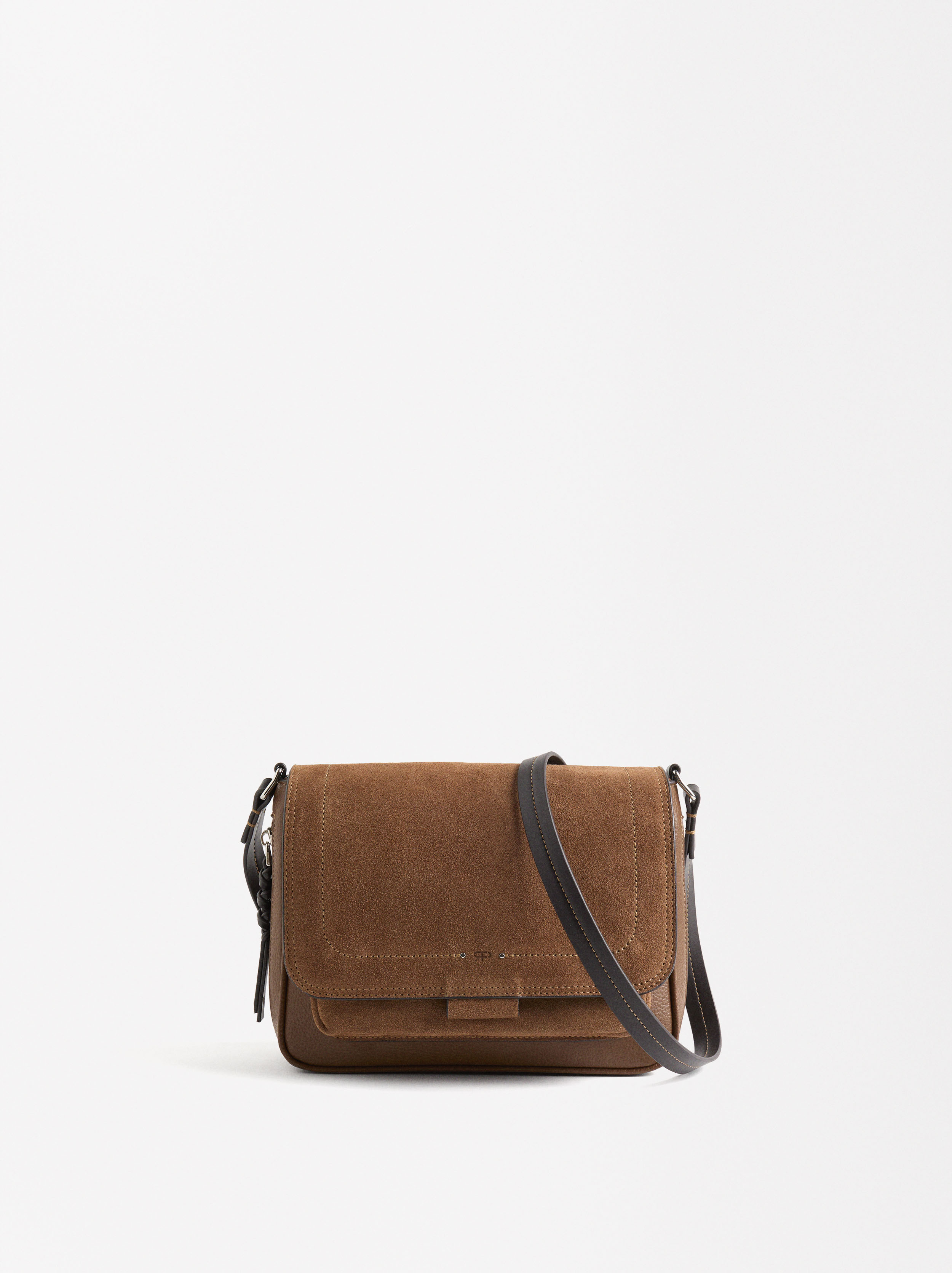 Beige leather crossbody bag store