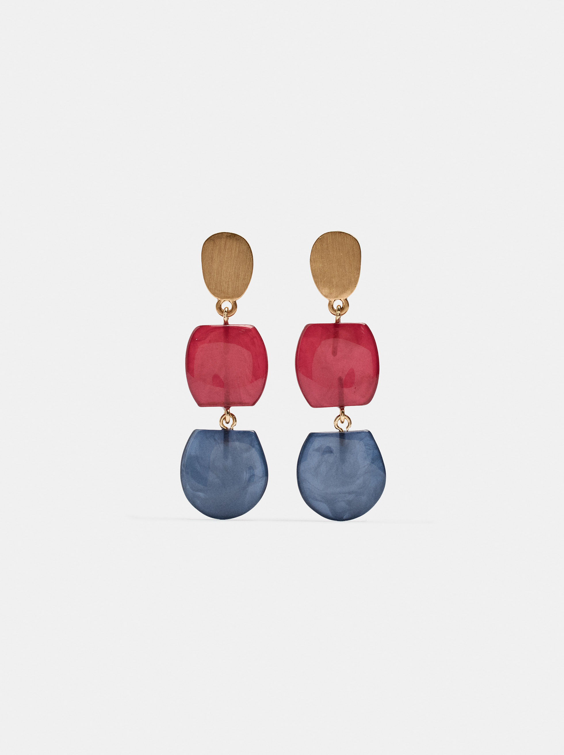 Long earrings with stone effect image number 0.0