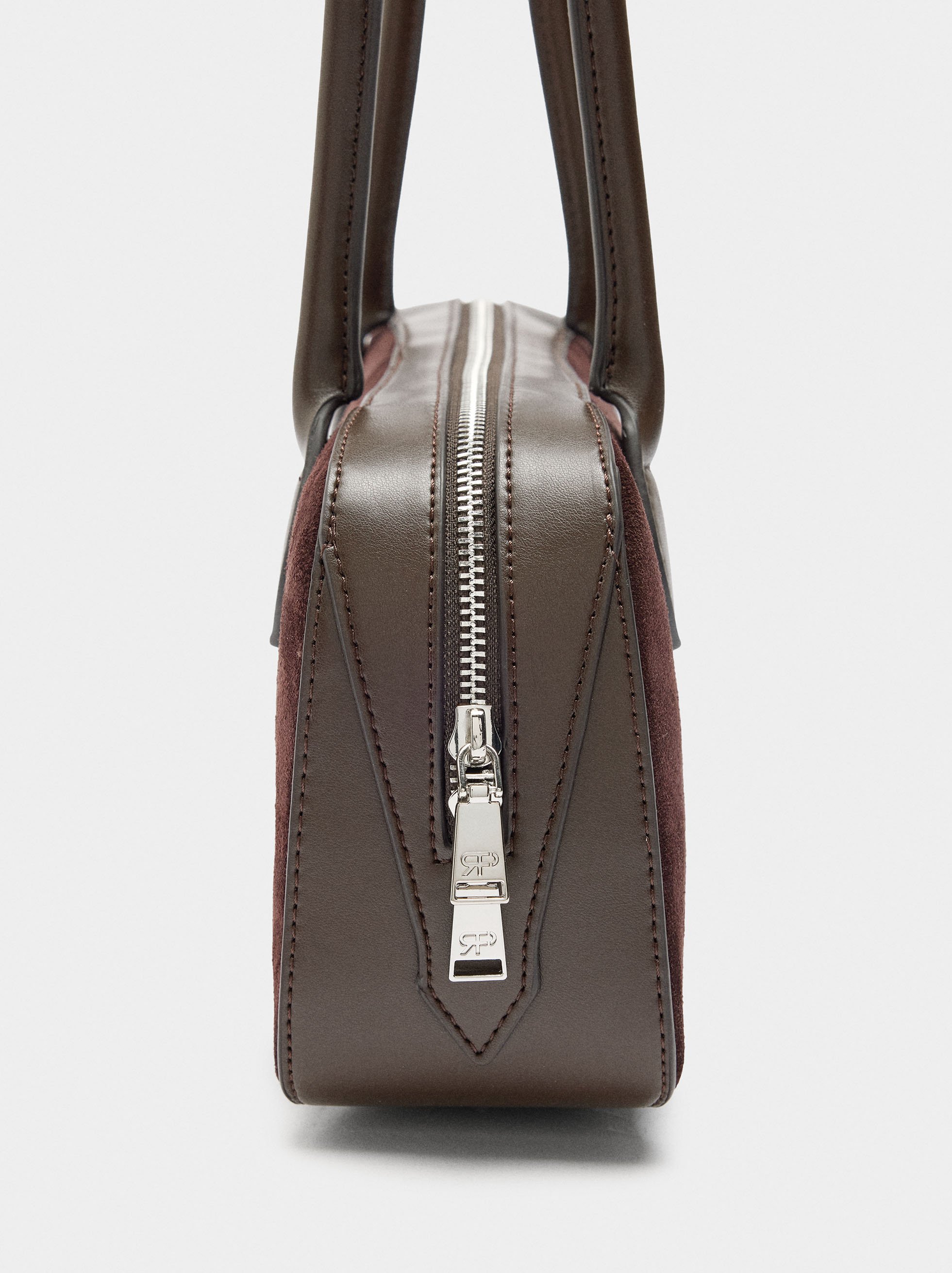 Shoulder bag with leather details image number 2.0