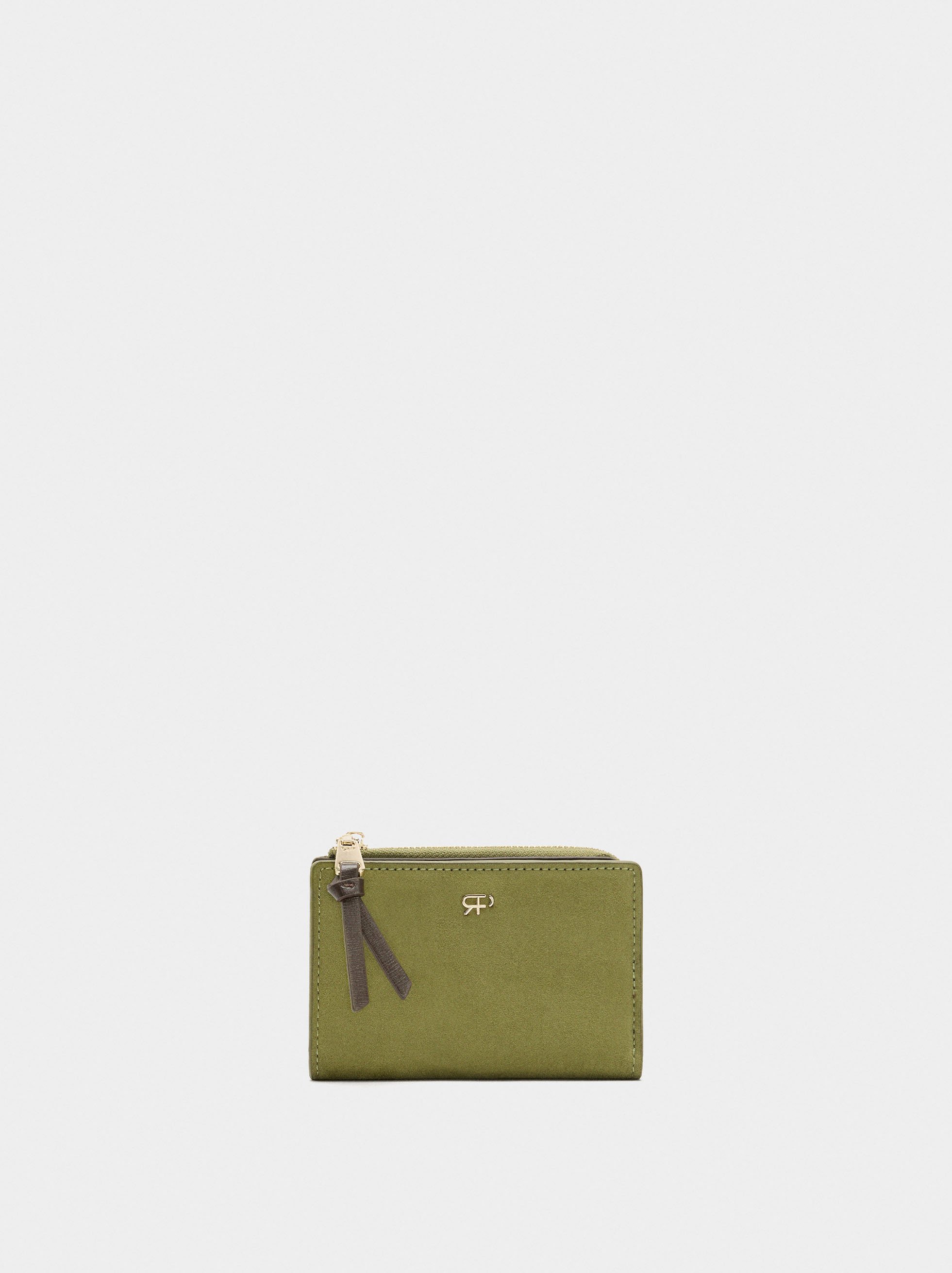 Wallet with suede effect image number 0.0