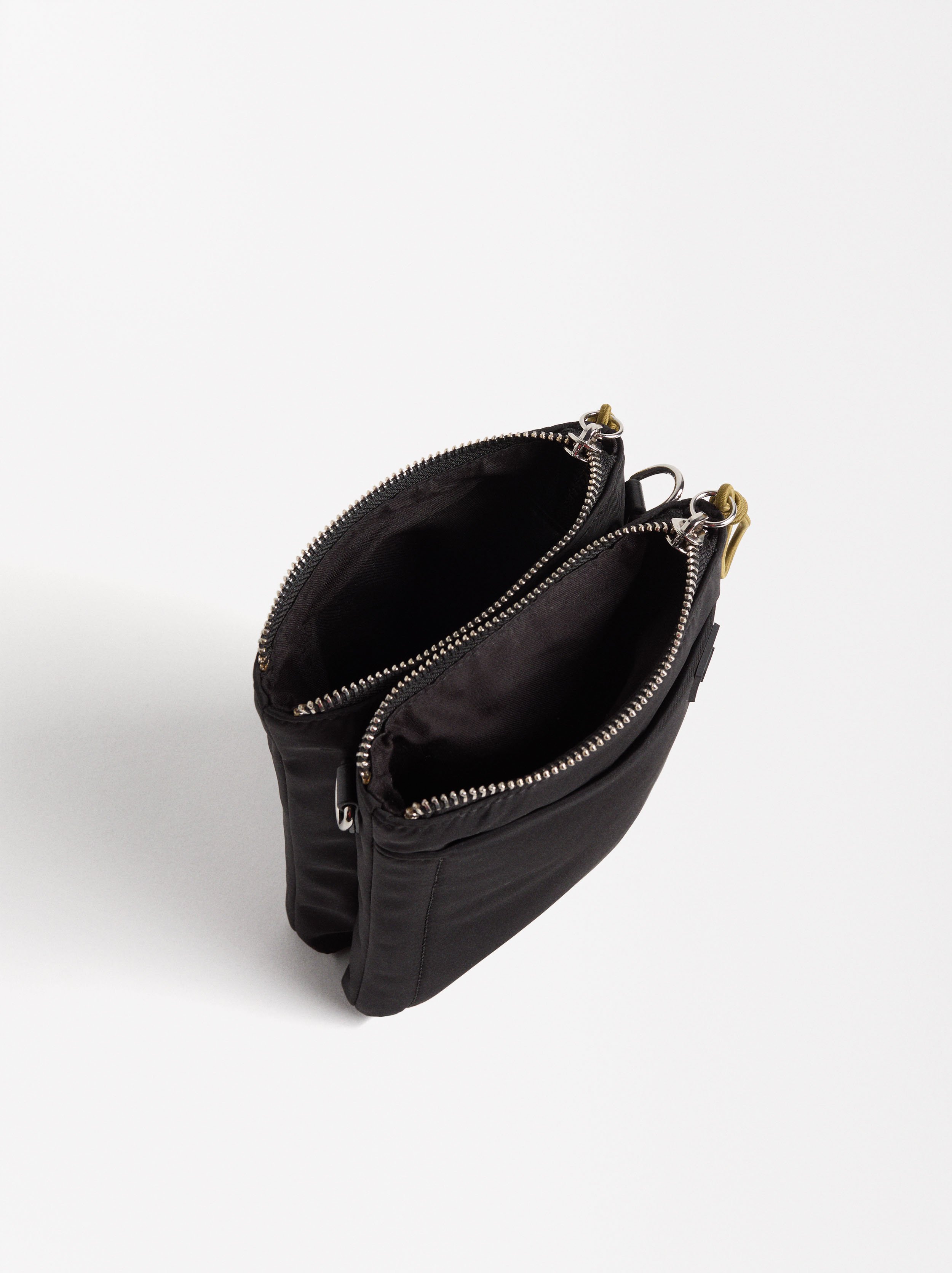 Bolso bandolera de nylon doble image number 4.0