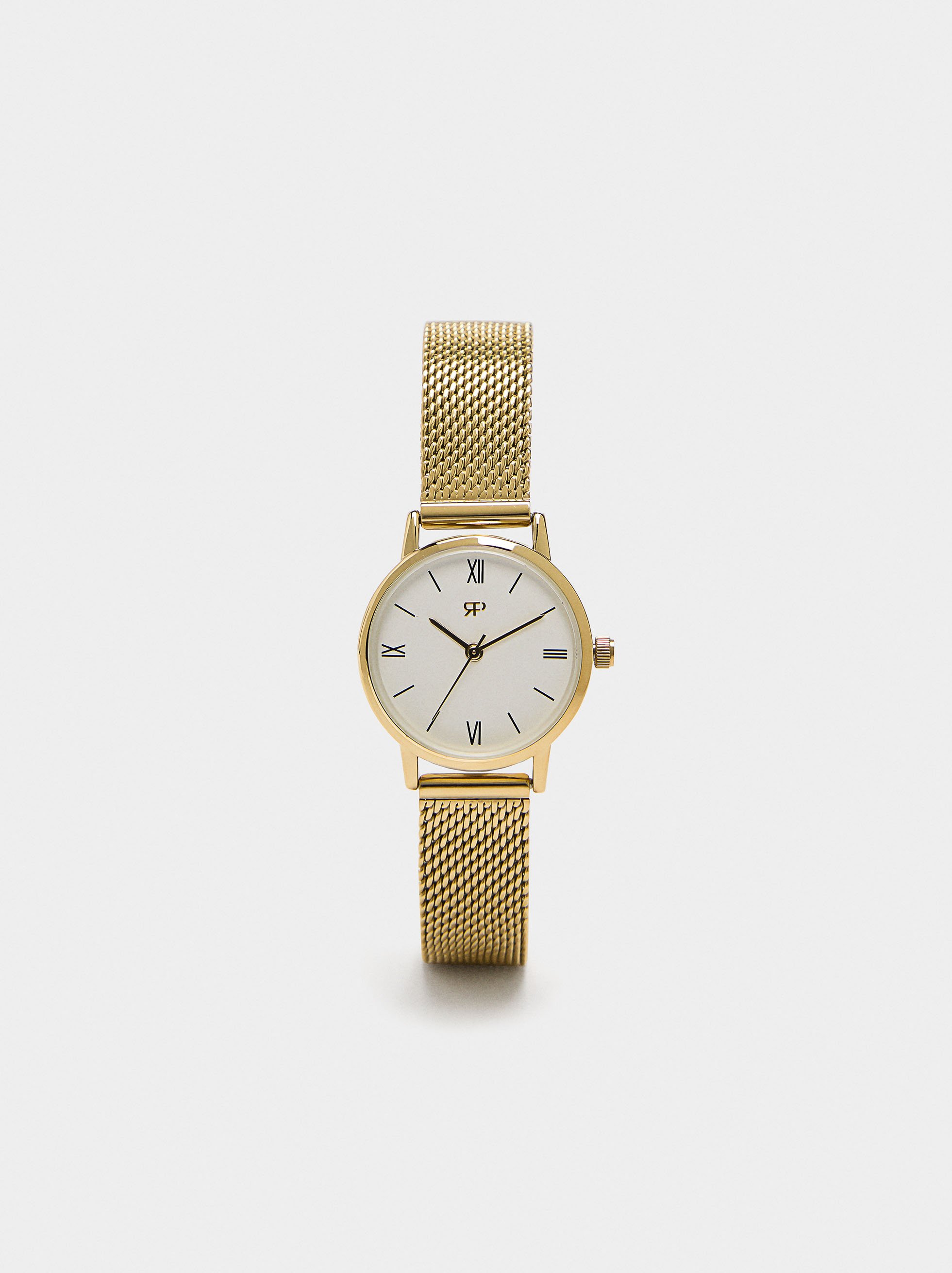 Watch with stainless steel mesh strap image number 0.0