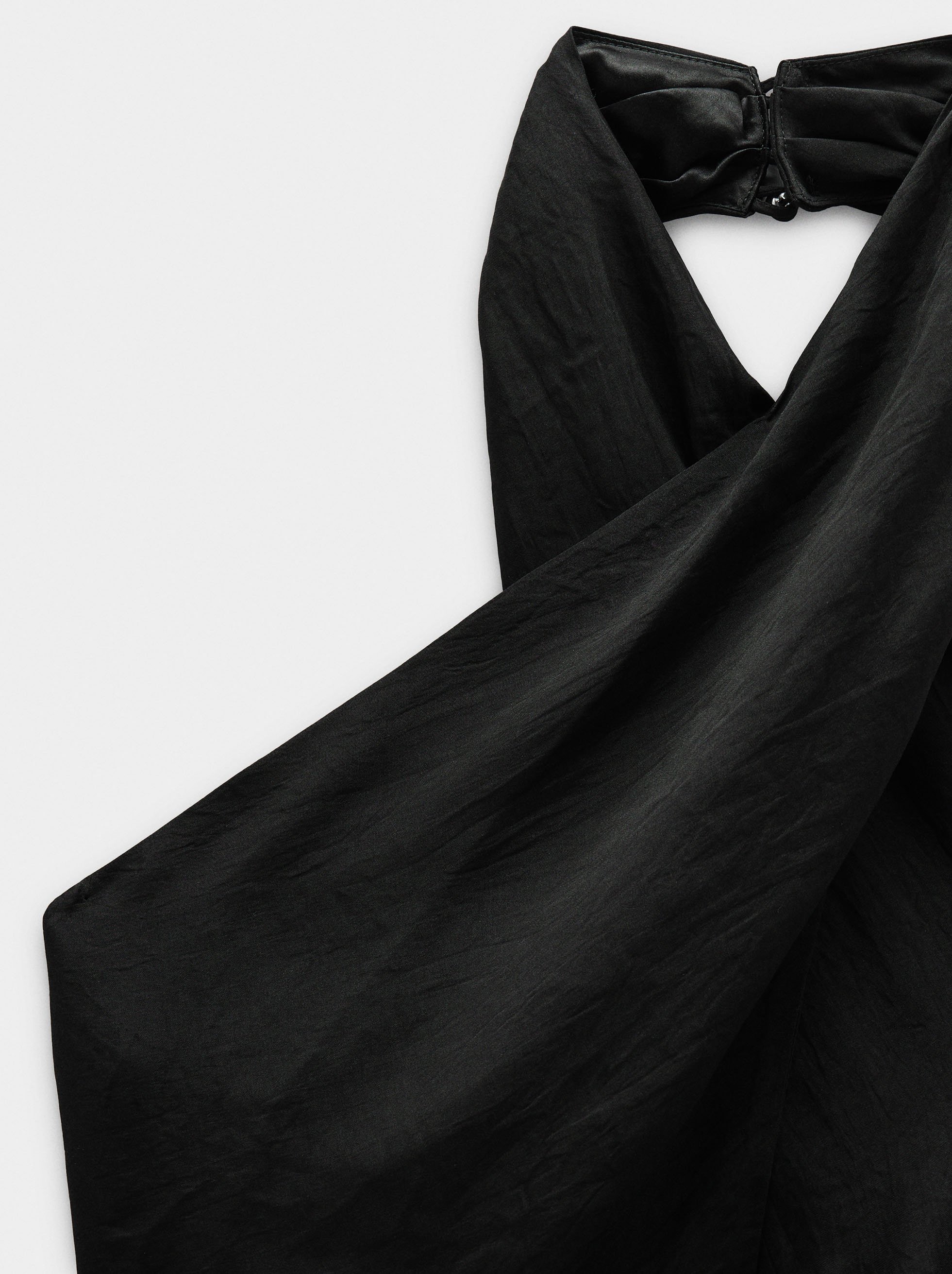 Jumpsuit with halter crinkled effect image number 7.0