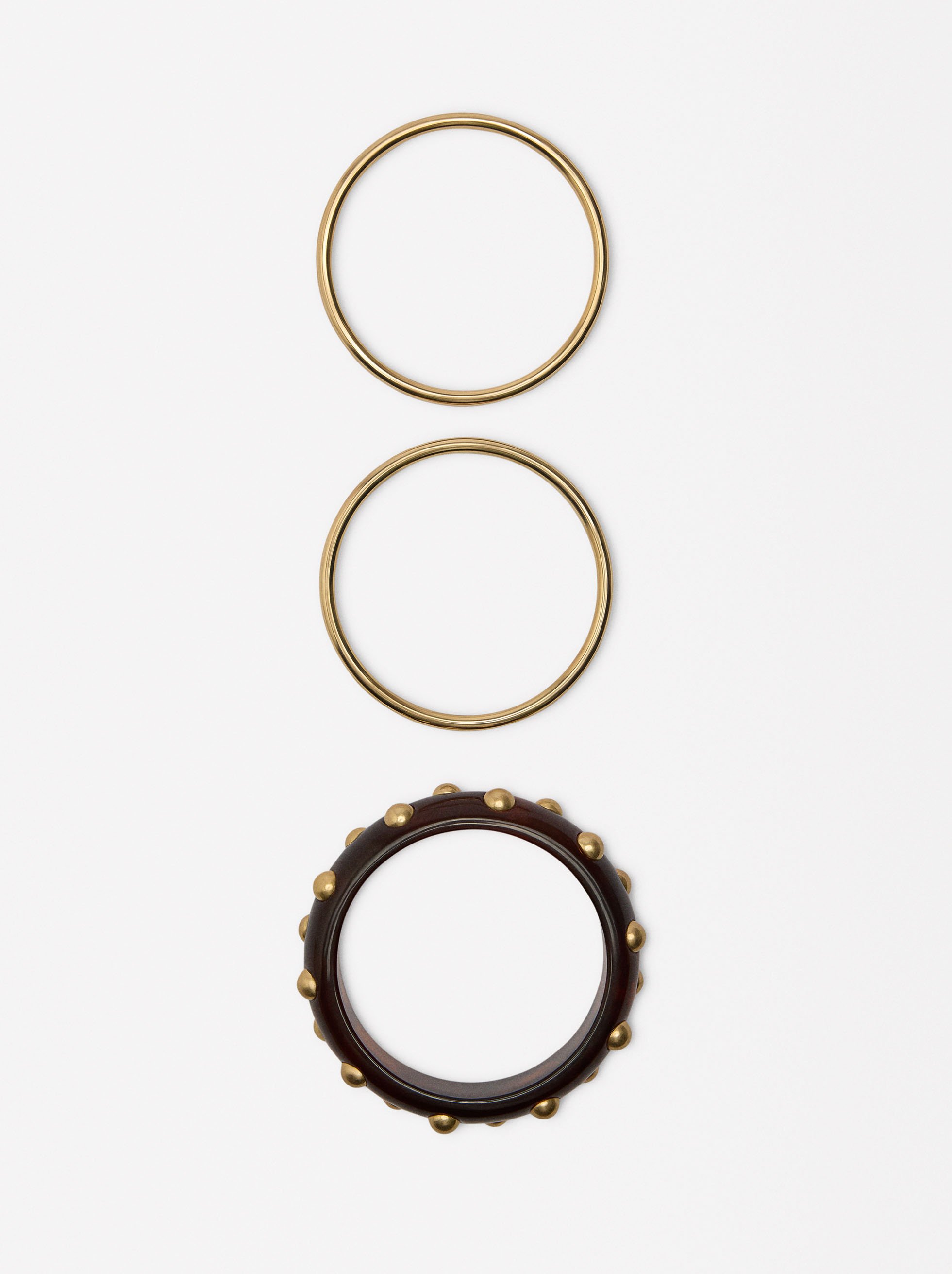 Set de pulseras efecto piedra image number 2.0
