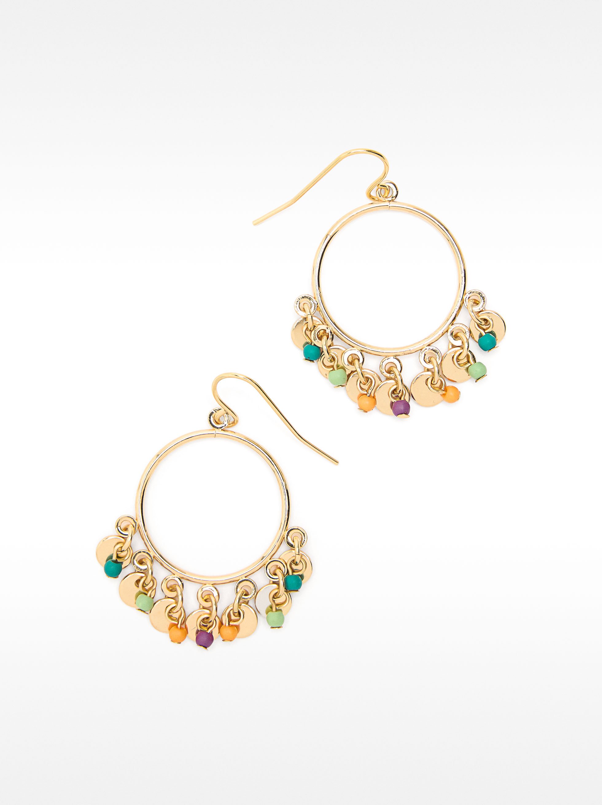 Earrings with multicoloured beads image number 1.0