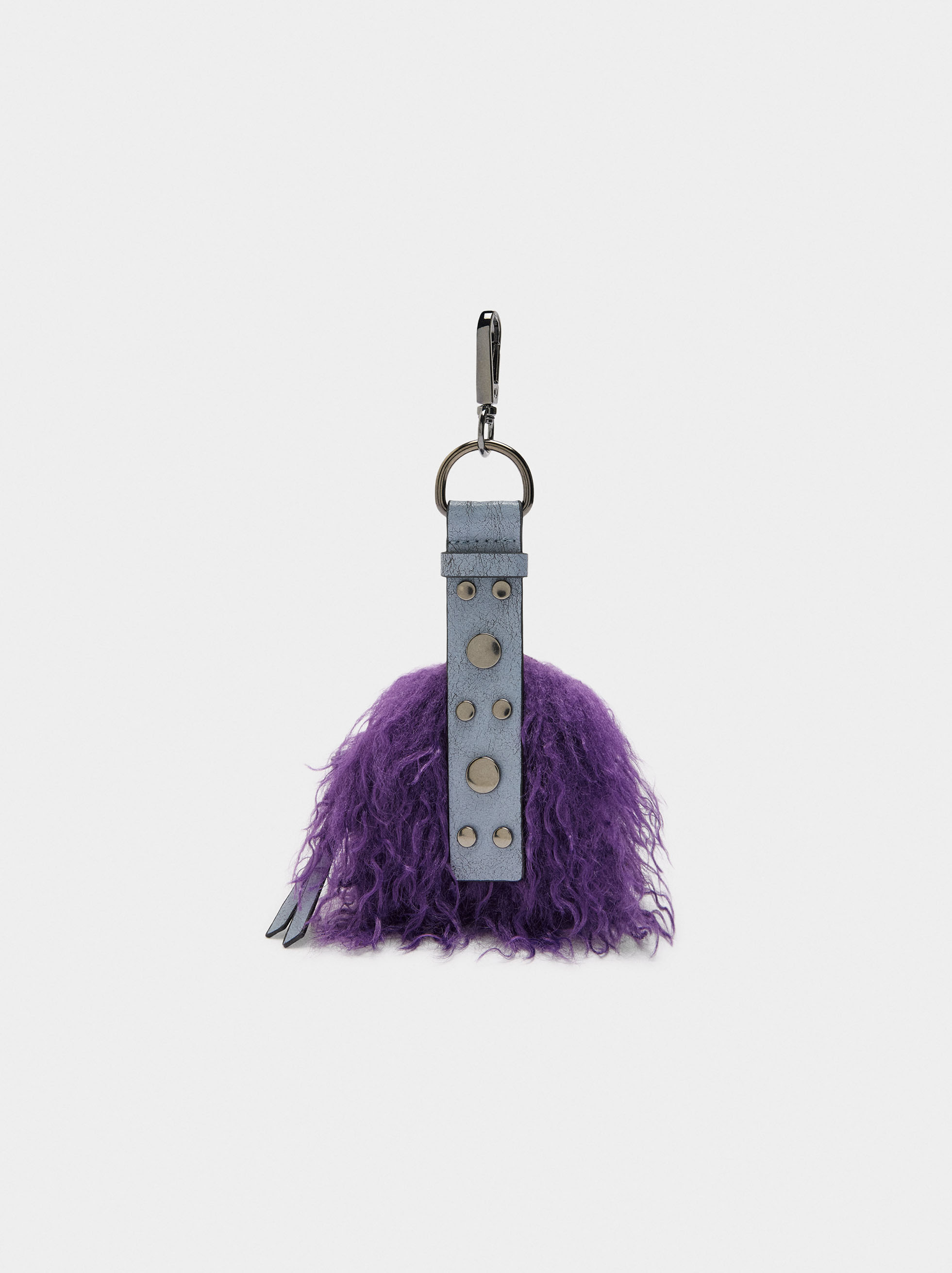 Faux fur coin purse charm image number 0.0