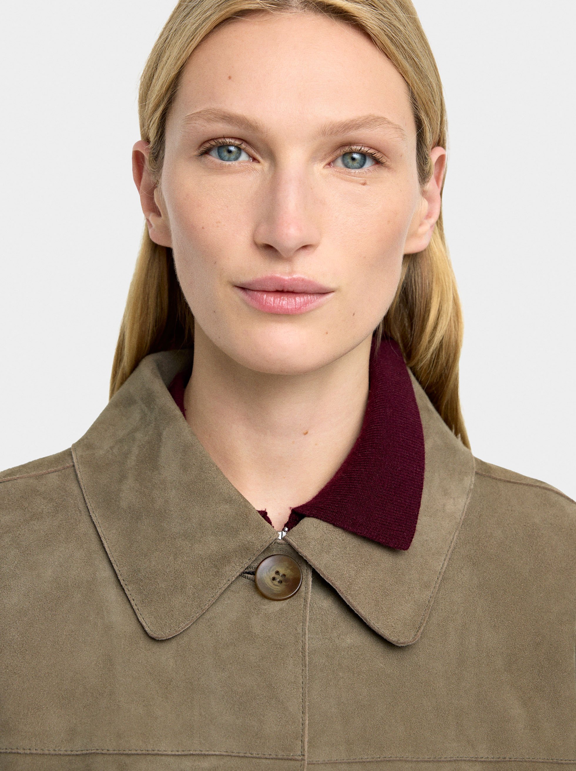 Leather jacket with buttons image number 4.0