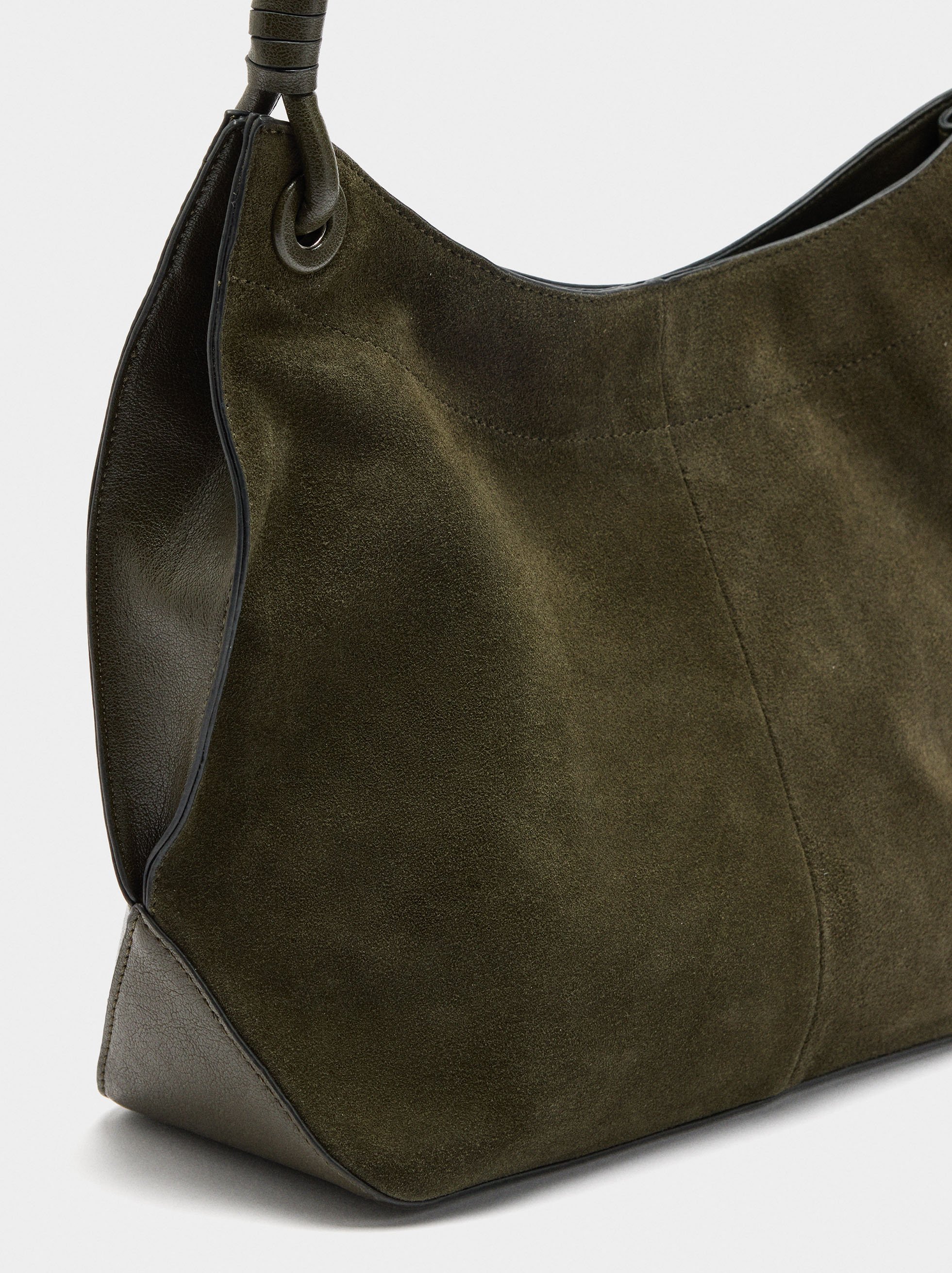 Shoulder bag with leather details image number 1.0