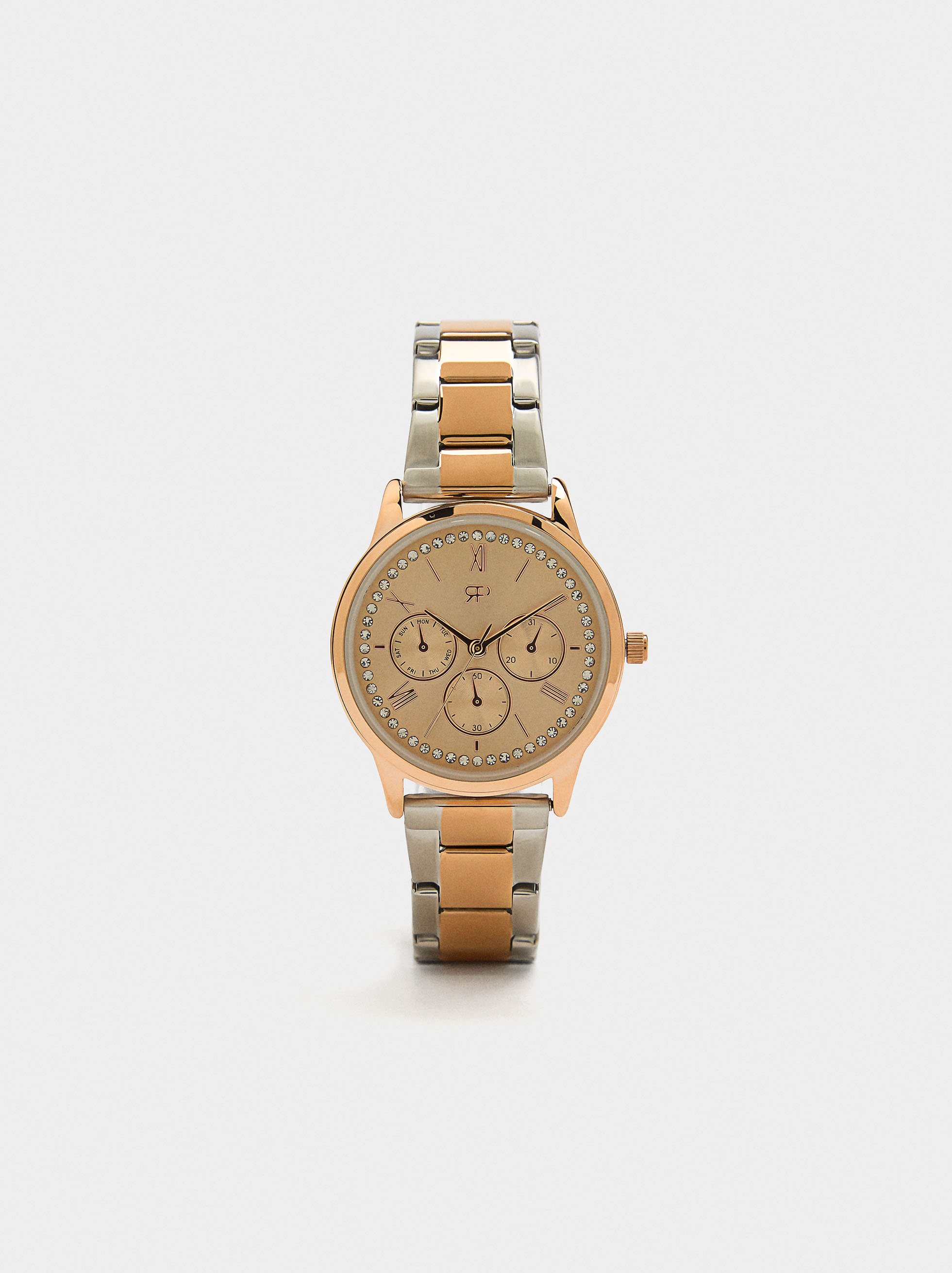 Bicolor watch with stainless steel bracelet image number 0.0