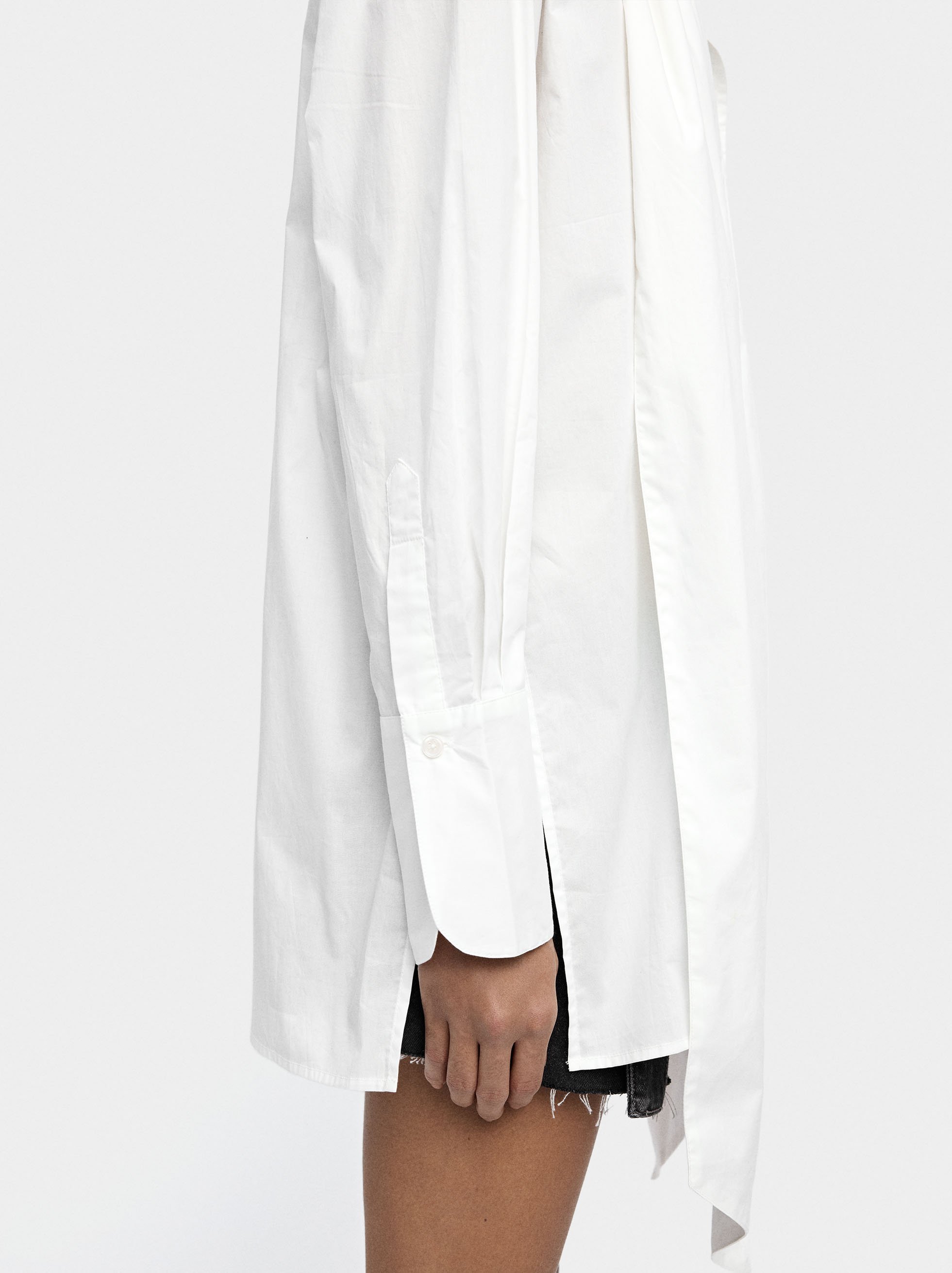 Shirt with scarf 100% cotton image number 4.0