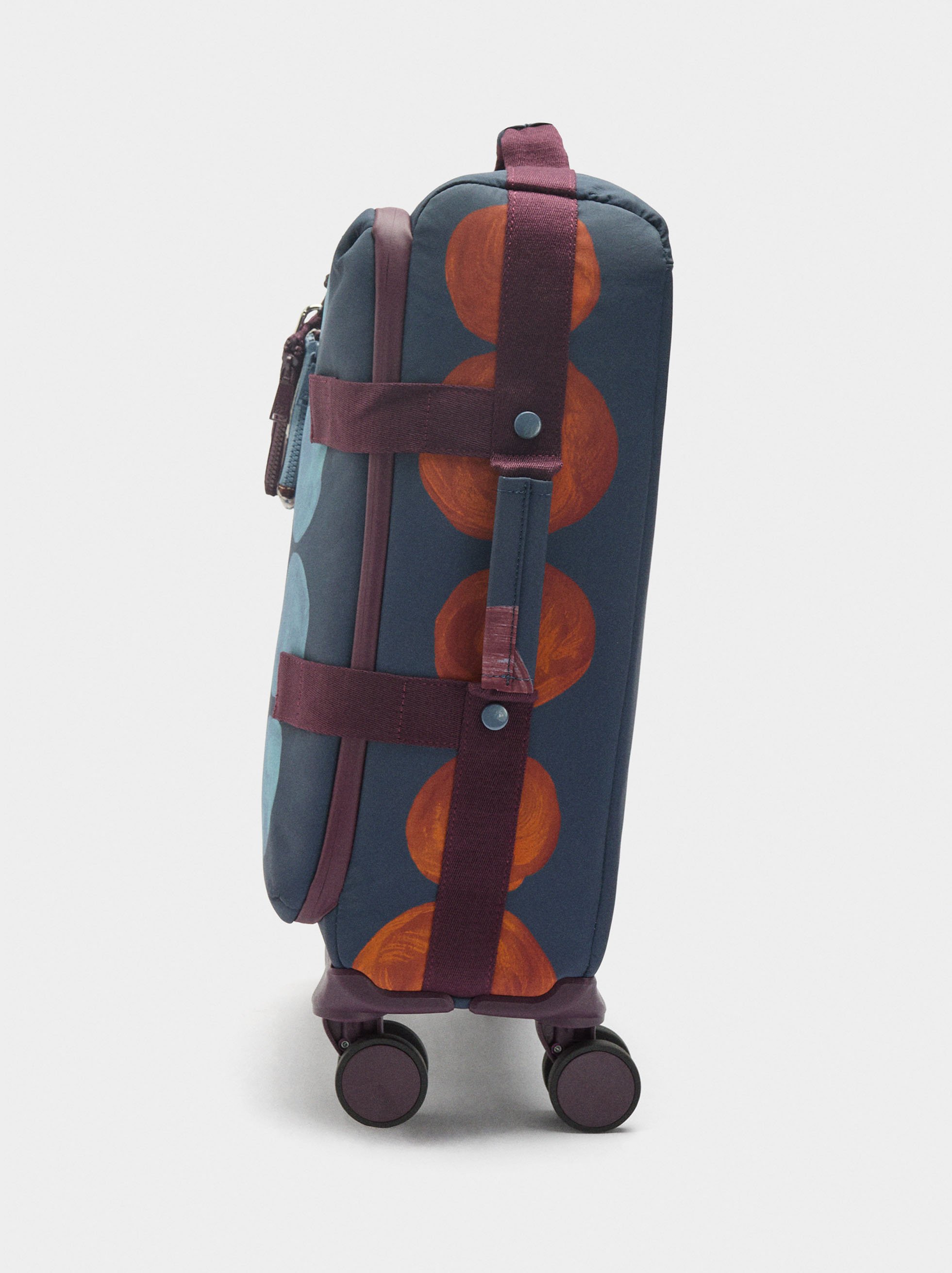 Travel suitcase with printed nylon image number 1.0