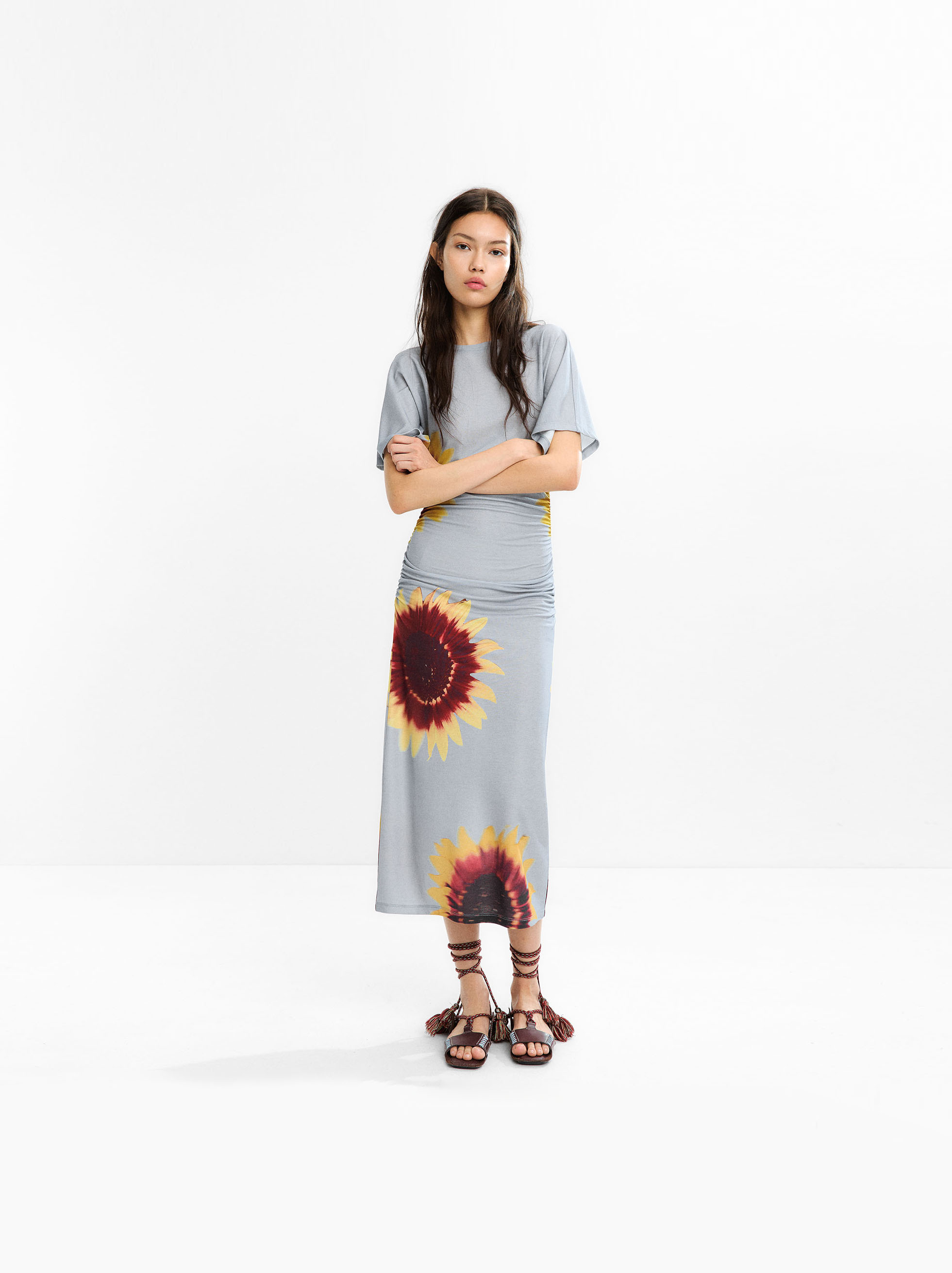Robe midi imprimée fleurie image number 7.0