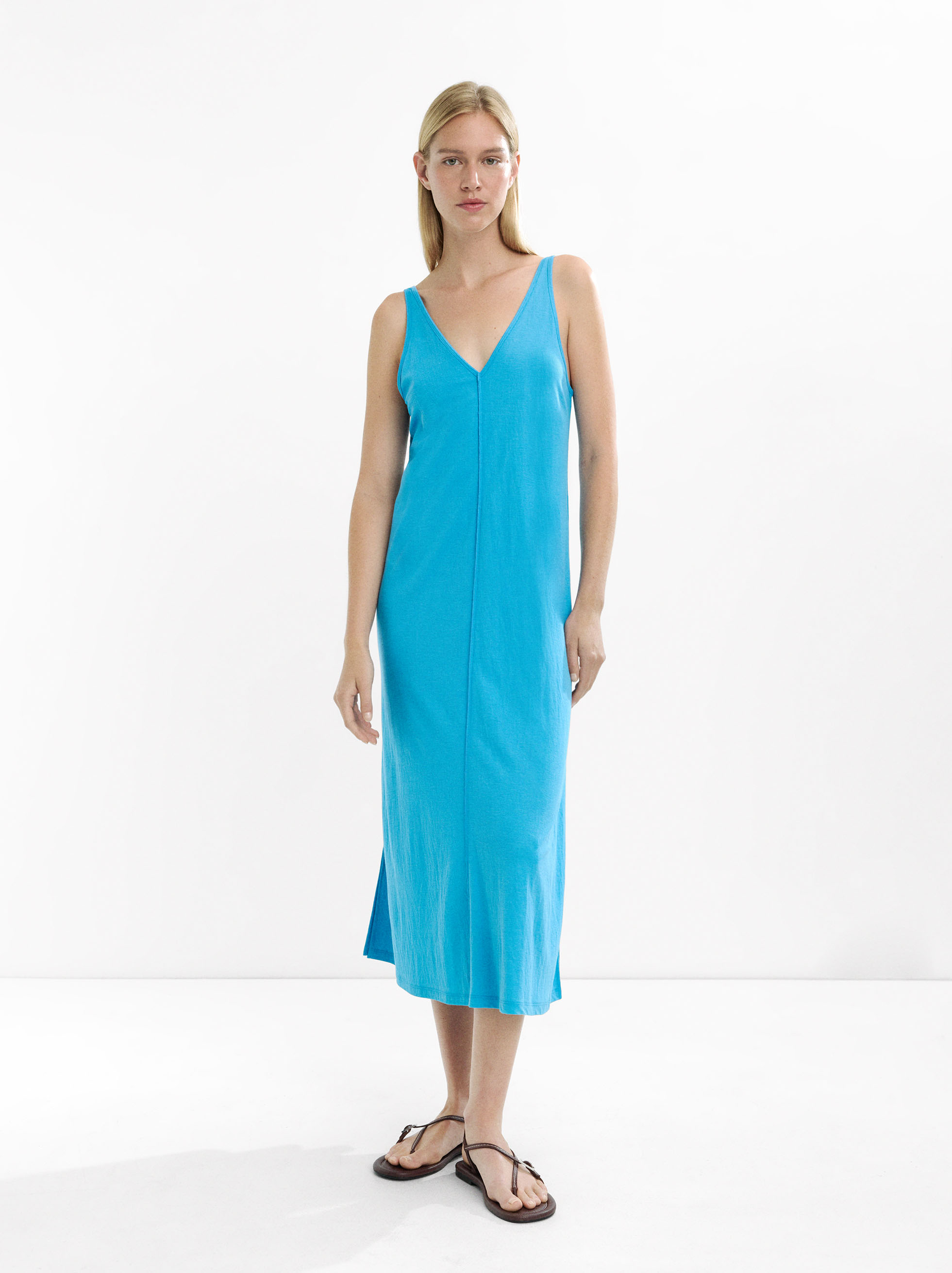 Midi-Kleid mit Trägern image number 3.0