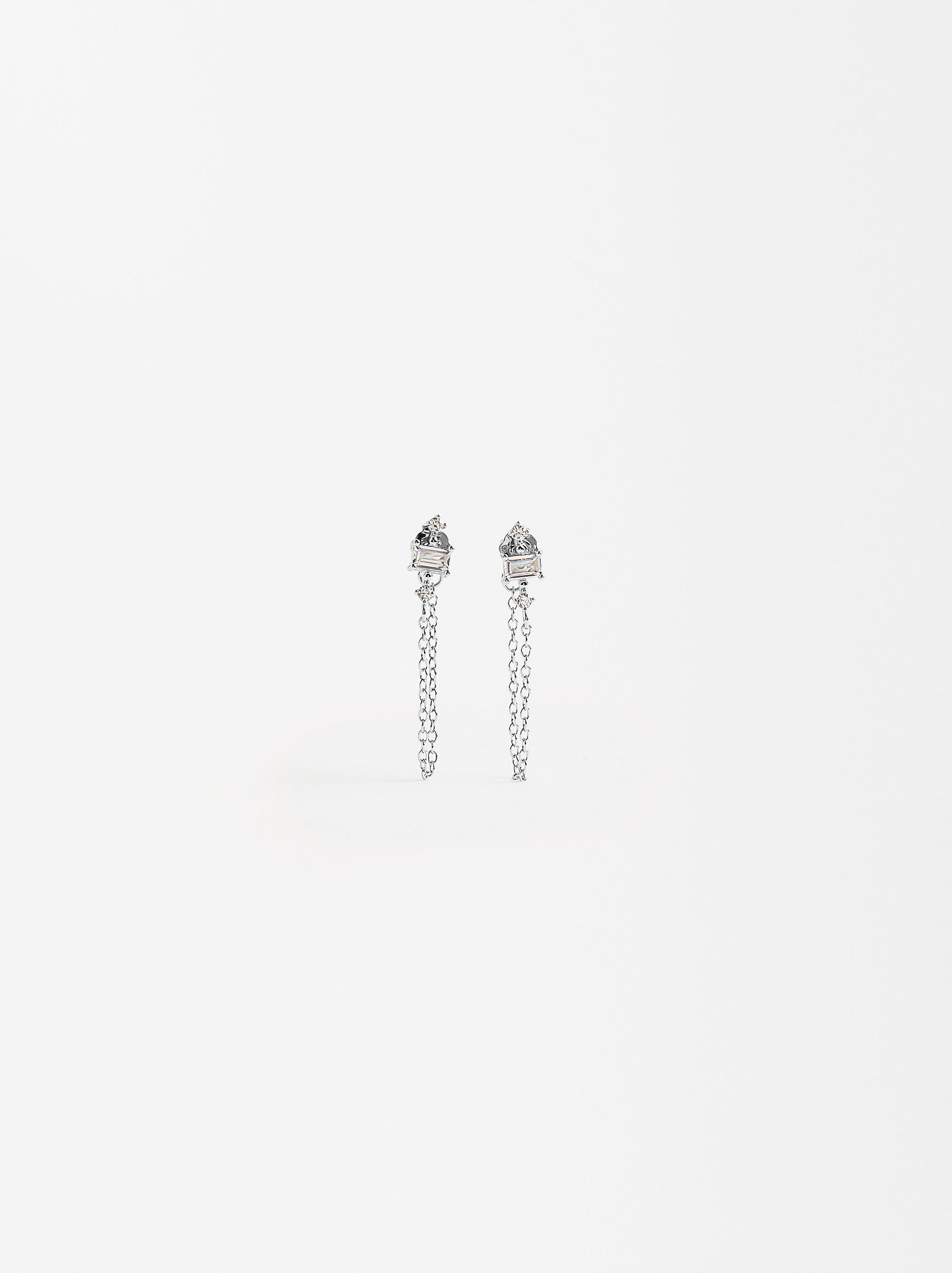 Studs with zirconia - STERLING SILVER 925 image number 0.0