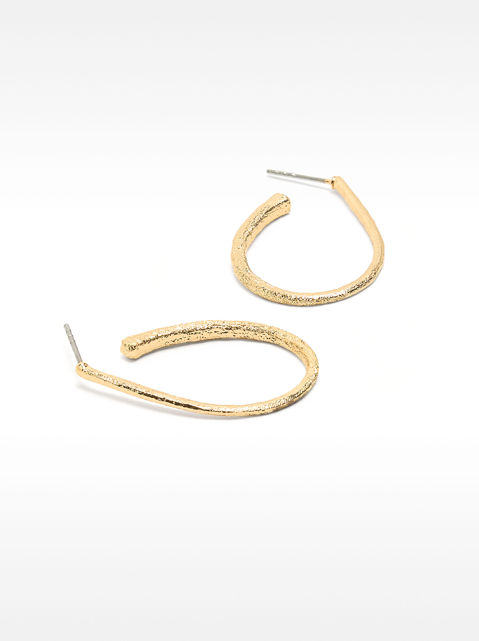 Open oval hoop earrings image number 1.0