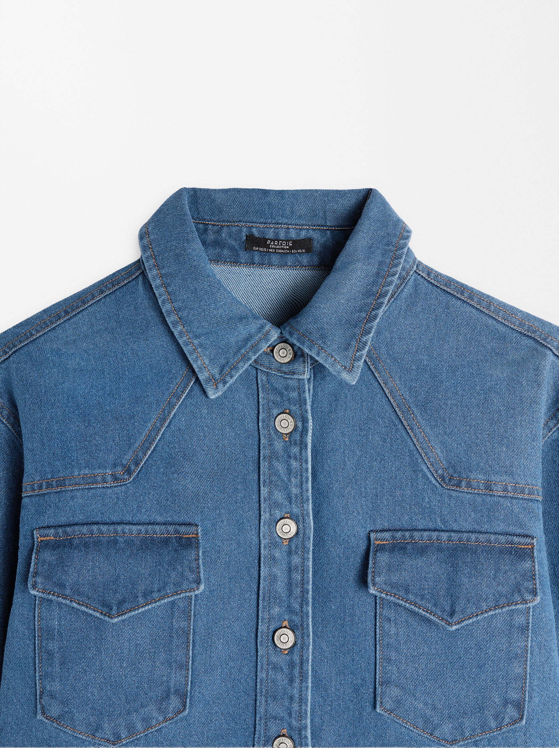 Camisa denim de manga larga image number 6.0