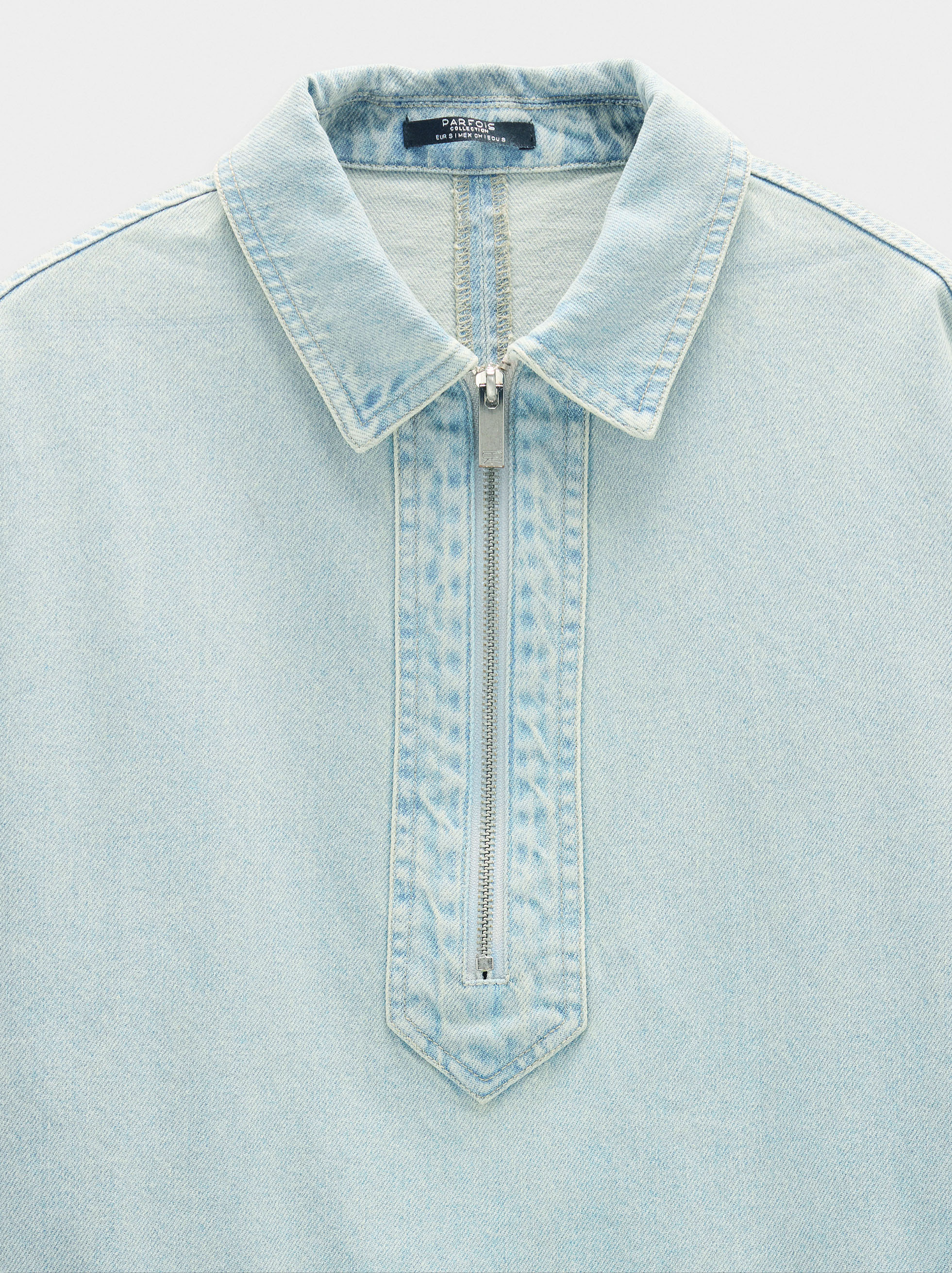 Hemd aus Denim mit Reißverschluss image number 5.0