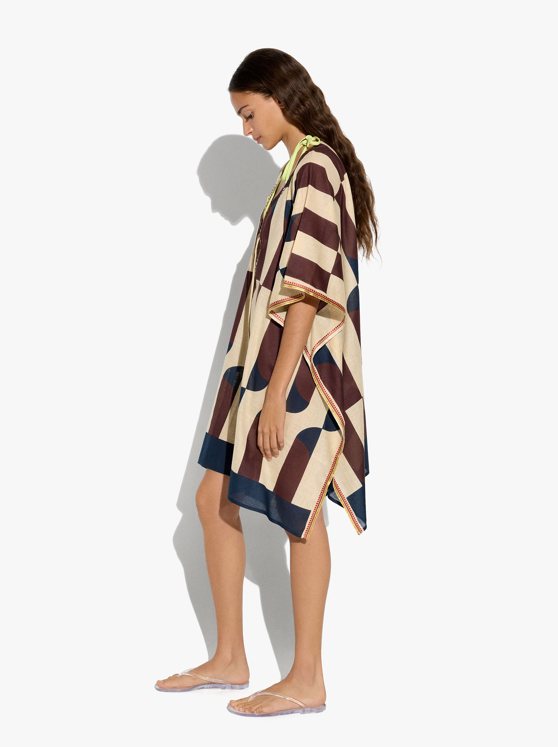 Printed cotton kaftan image number 3.0
