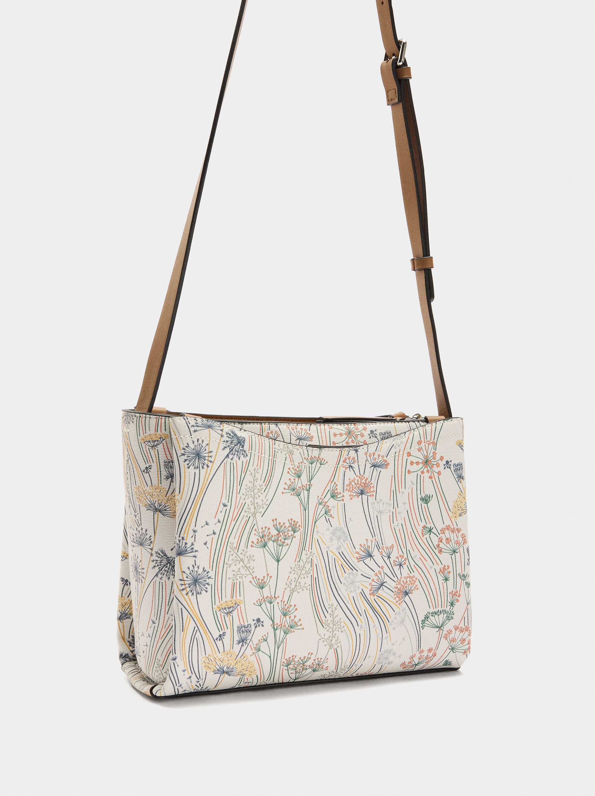 Floral printed crossbody bag image number 2.0