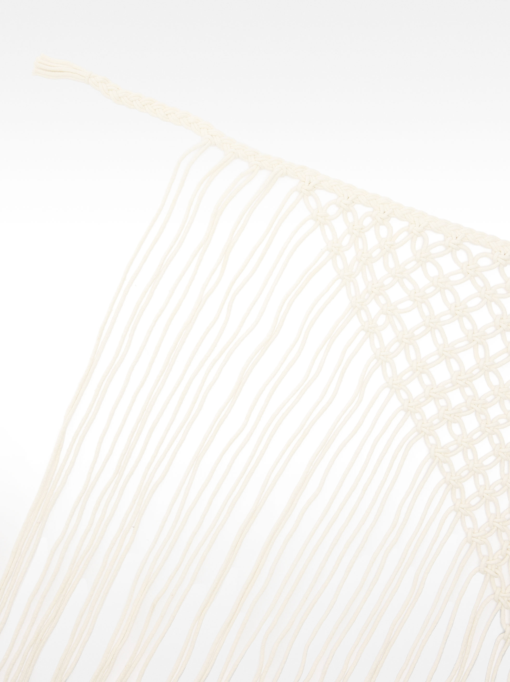Macramé pareo with fringes, Ecru, hi-res