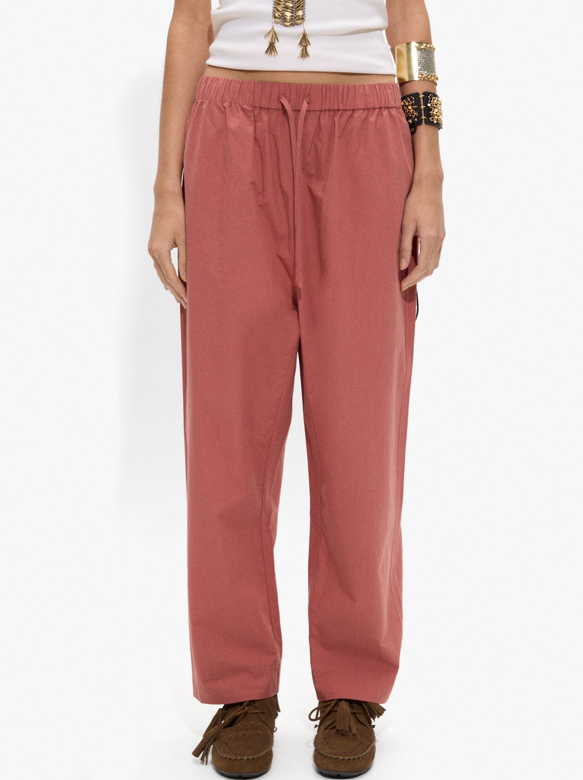 Pantal&oacute;n cintura el&aacute;stica 100% algod&oacute;n image number 1.0