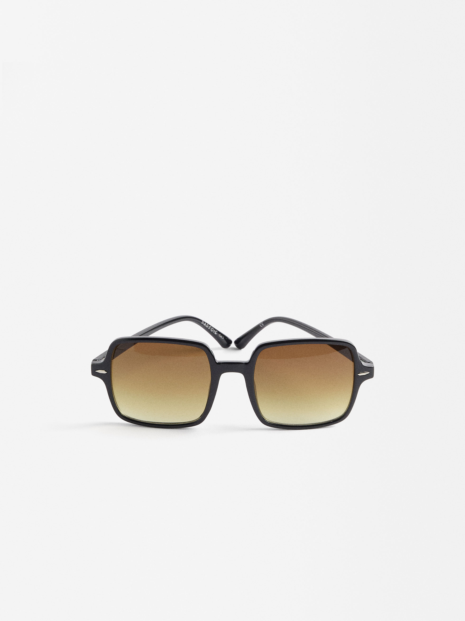 Square sunglasses, Black, hi-res
